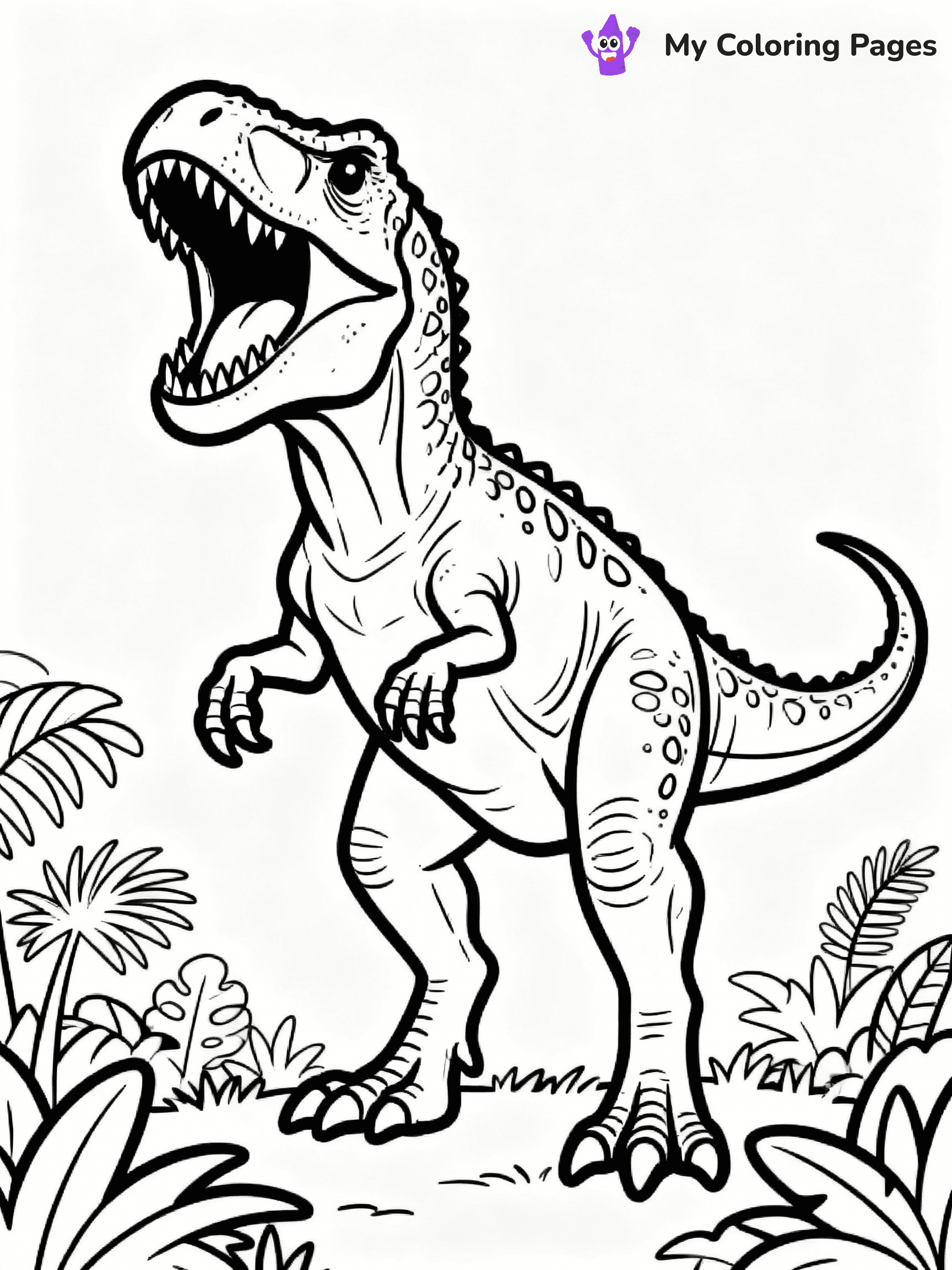 T Rex Coloring Pages - 36