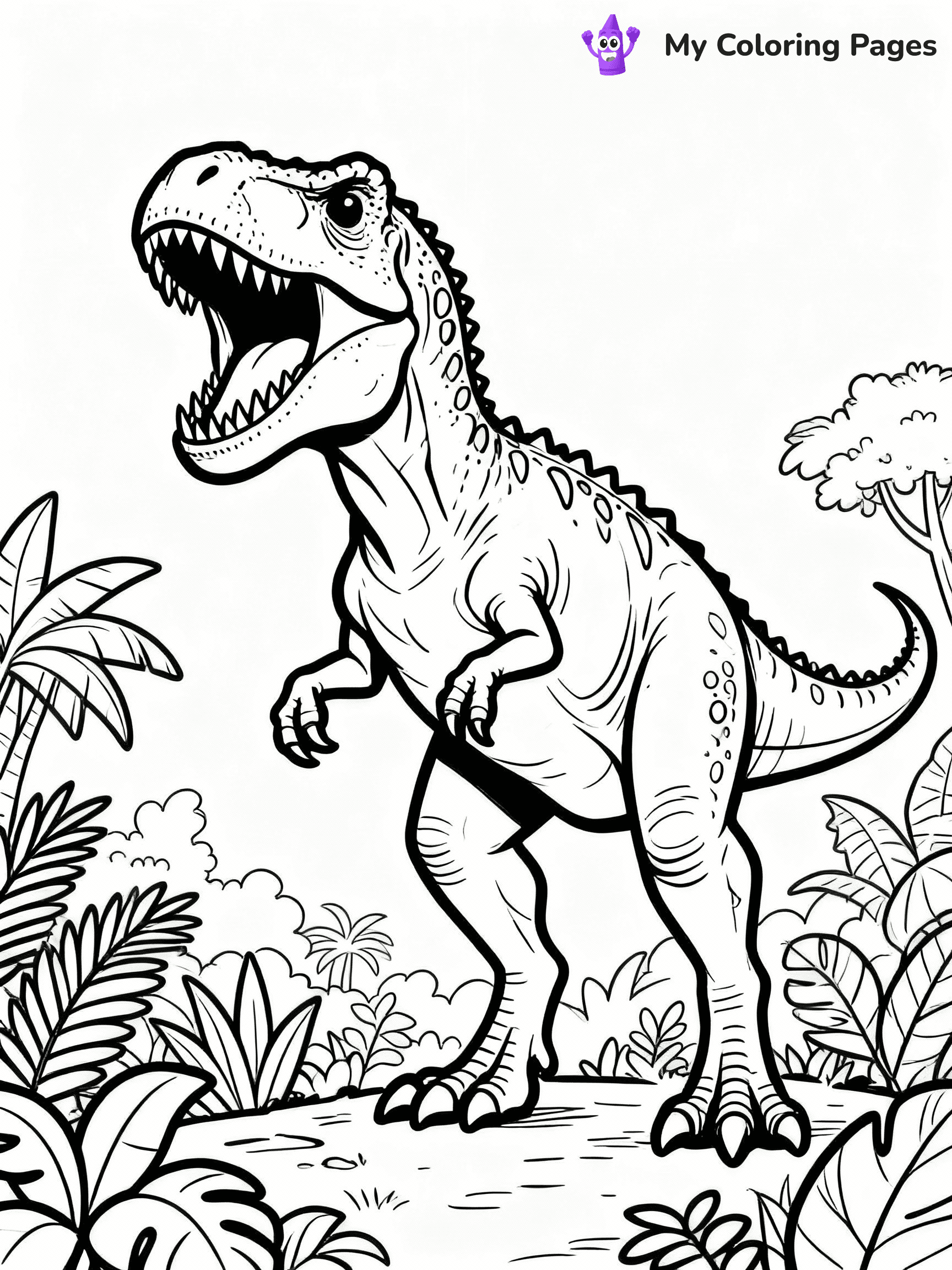 T Rex Coloring Pages - 35