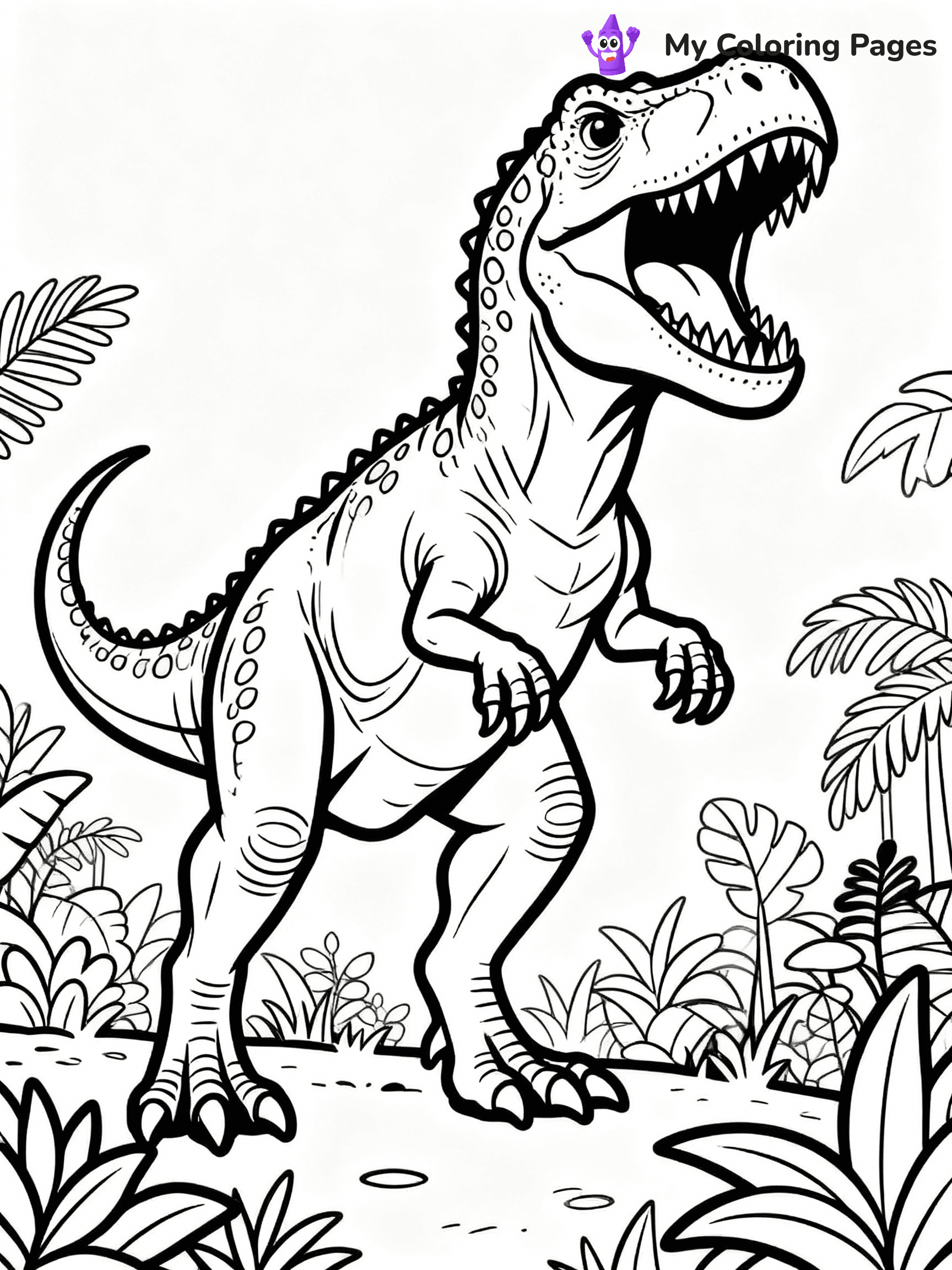 T Rex Coloring Pages - 34