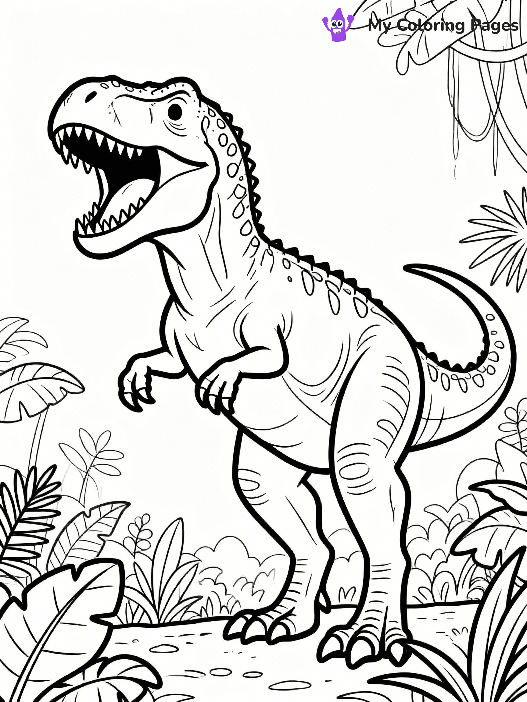 T Rex Coloring Pages - 32