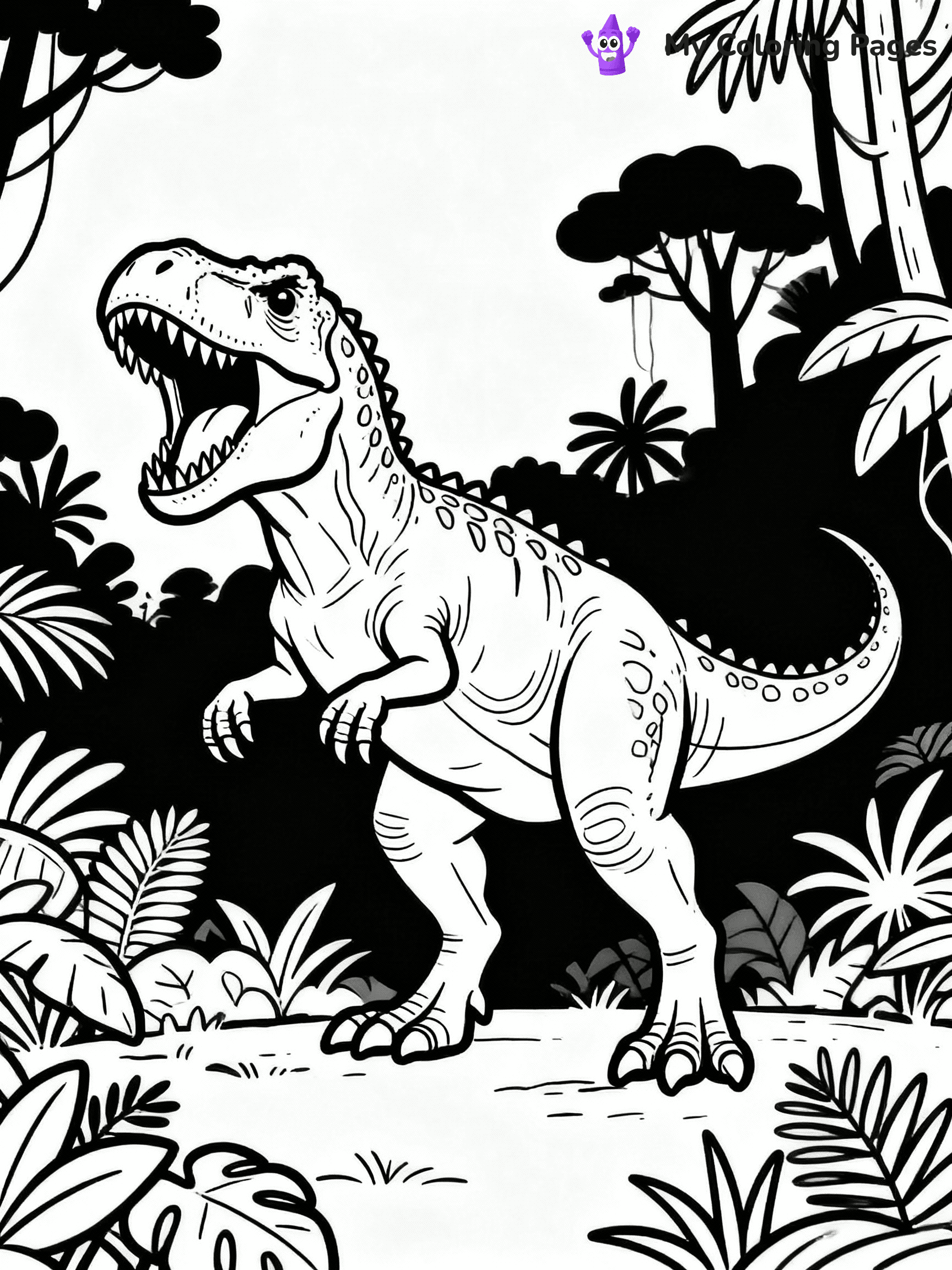 T Rex Coloring Pages - 31