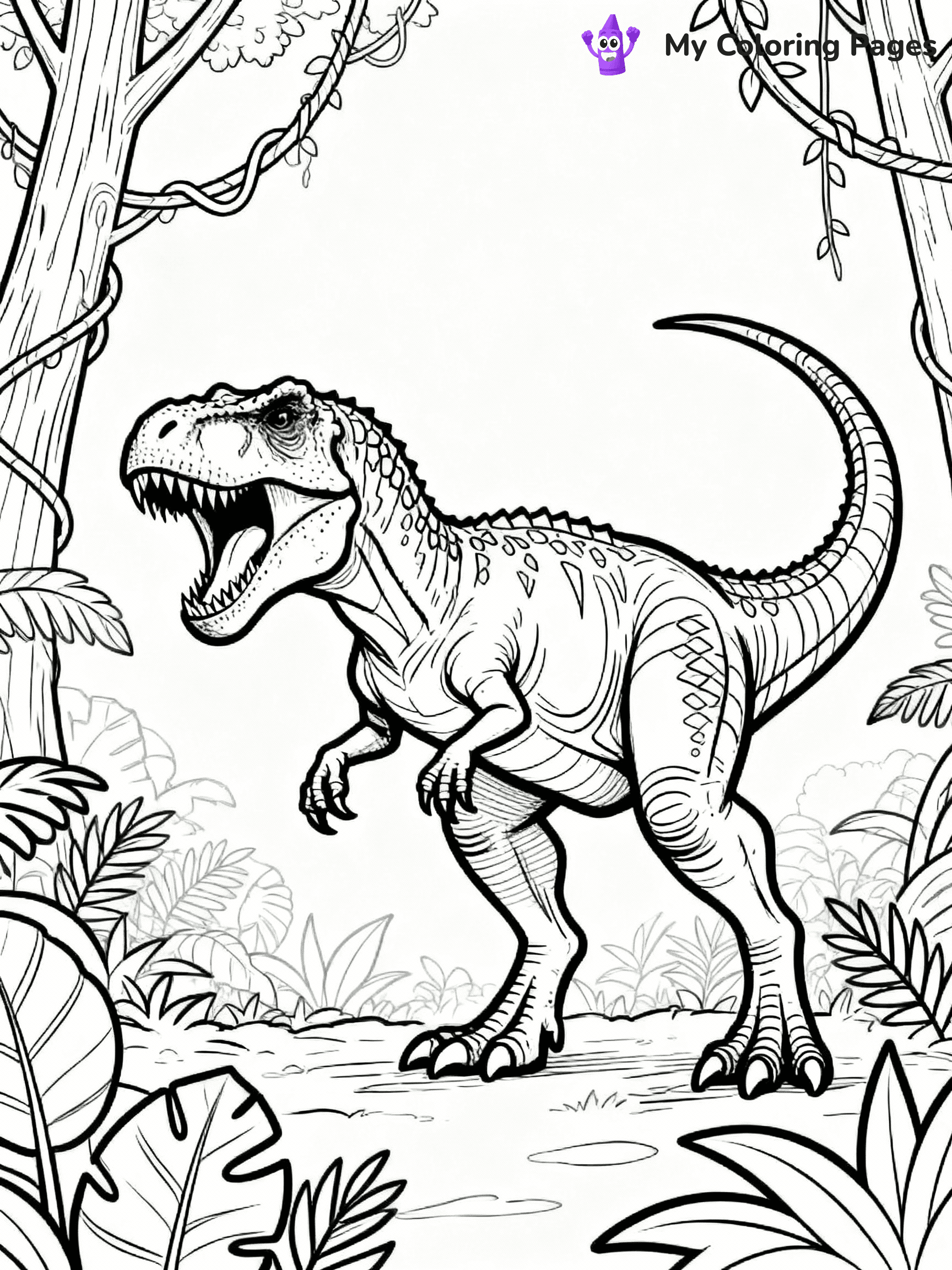 T Rex Coloring Pages - 30