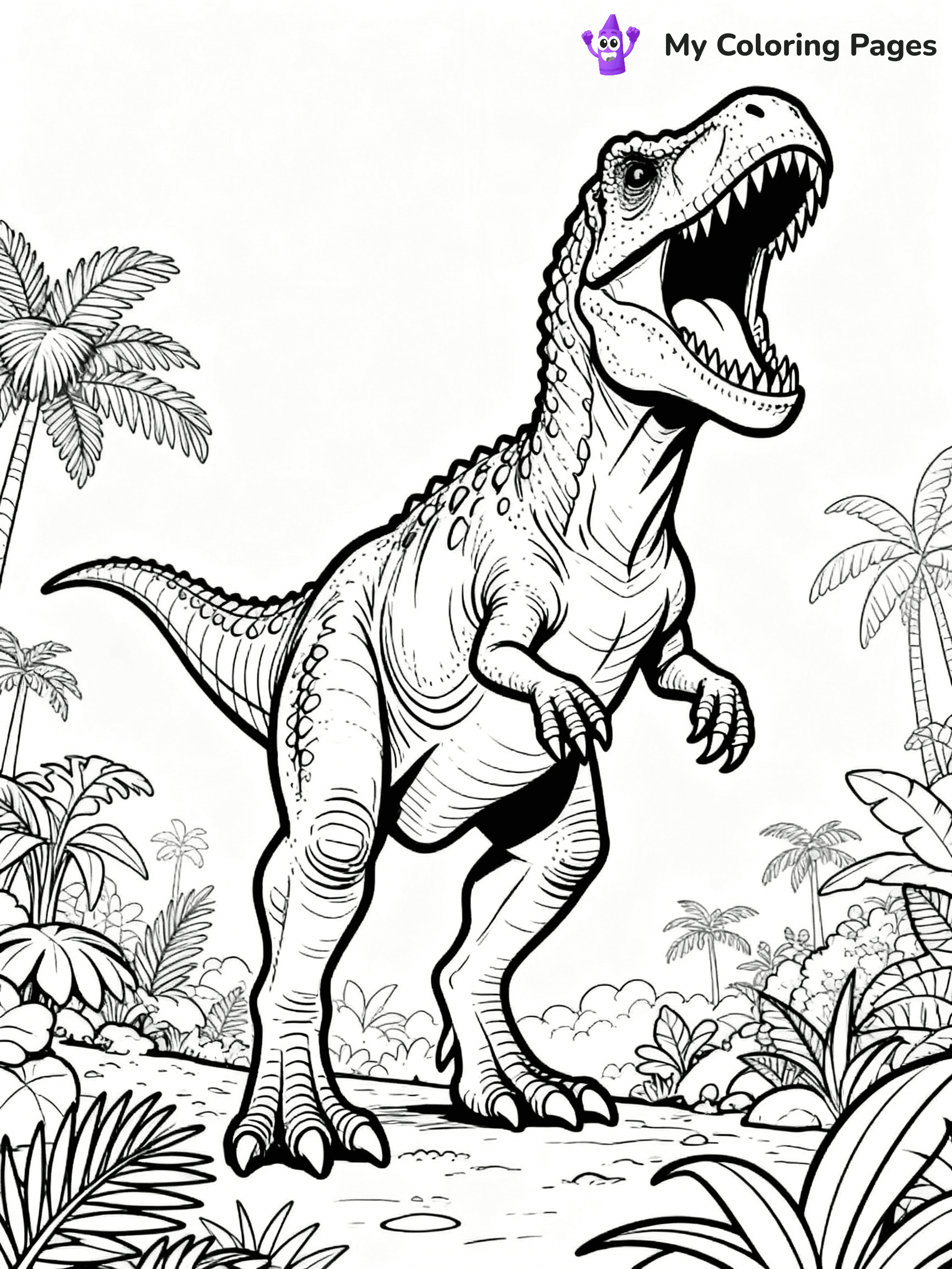T Rex Coloring Pages - 27