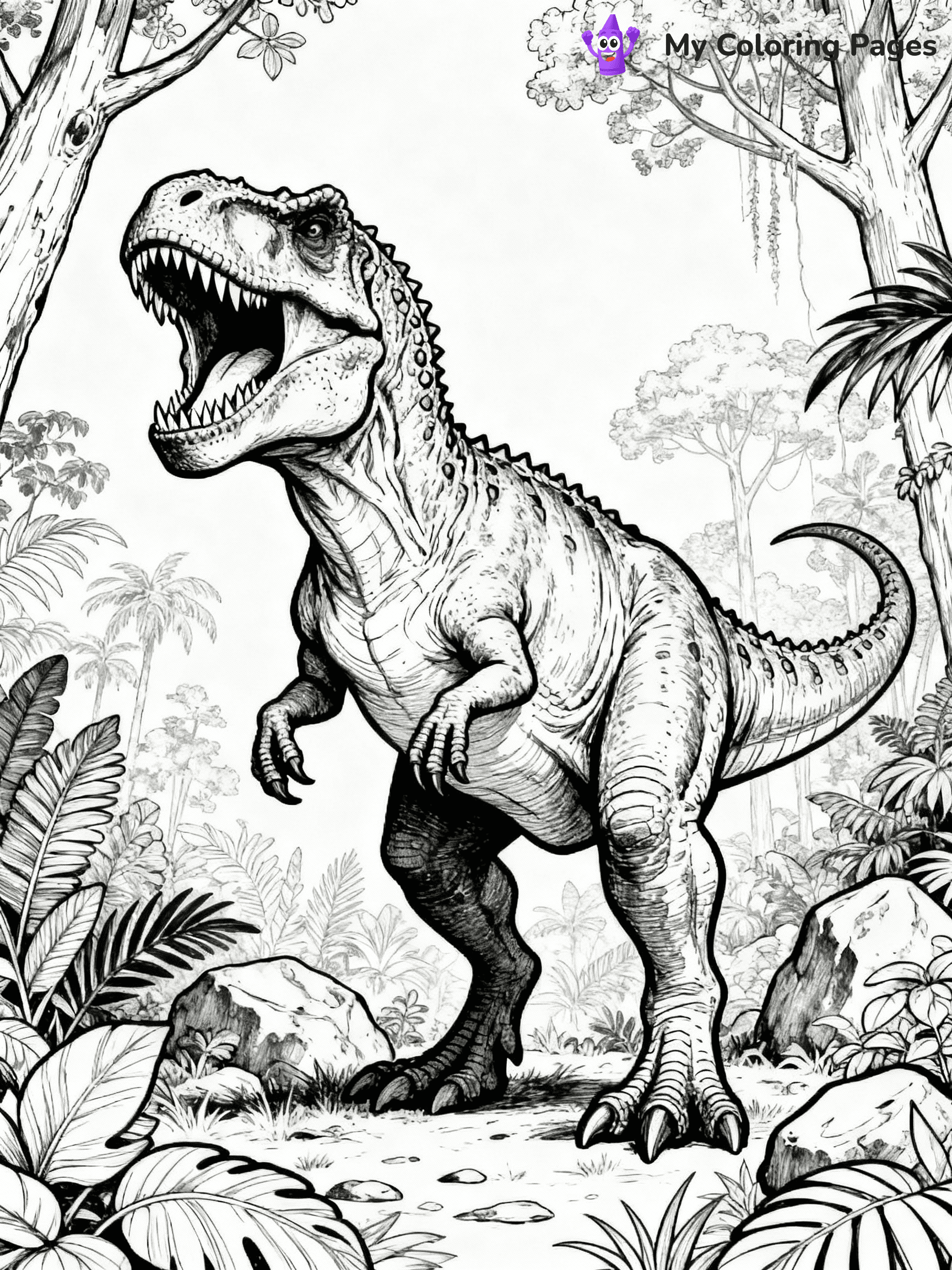 T Rex Coloring Pages - 26