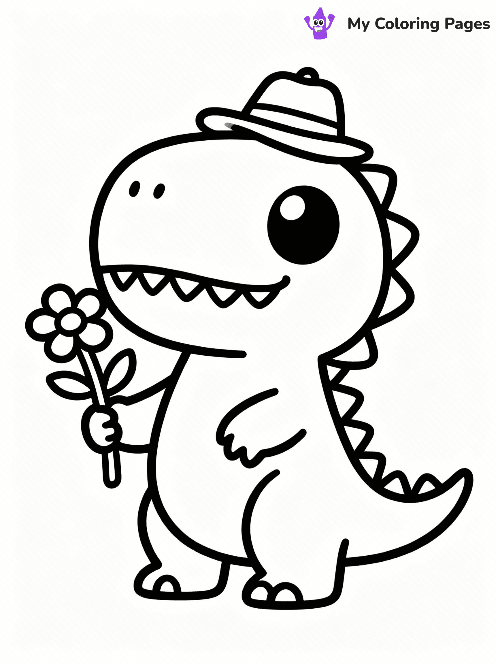 T Rex Coloring Pages - 24