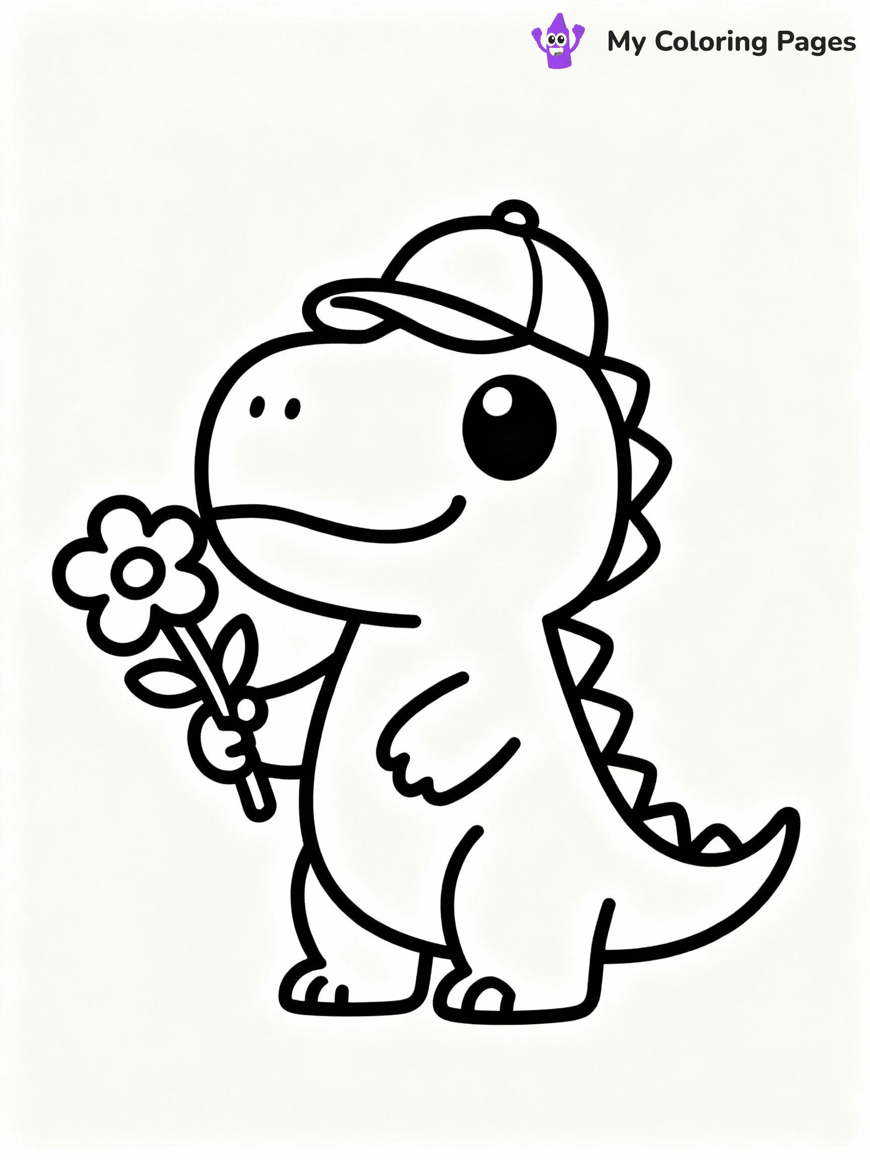 T Rex Coloring Pages - 17