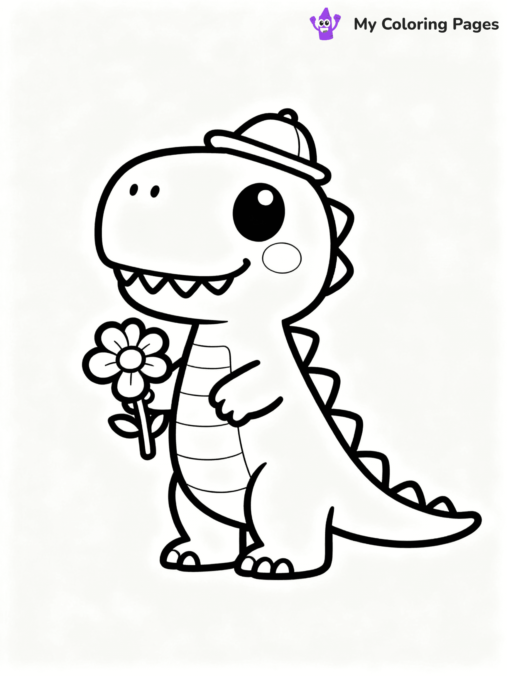T Rex Coloring Pages - 12