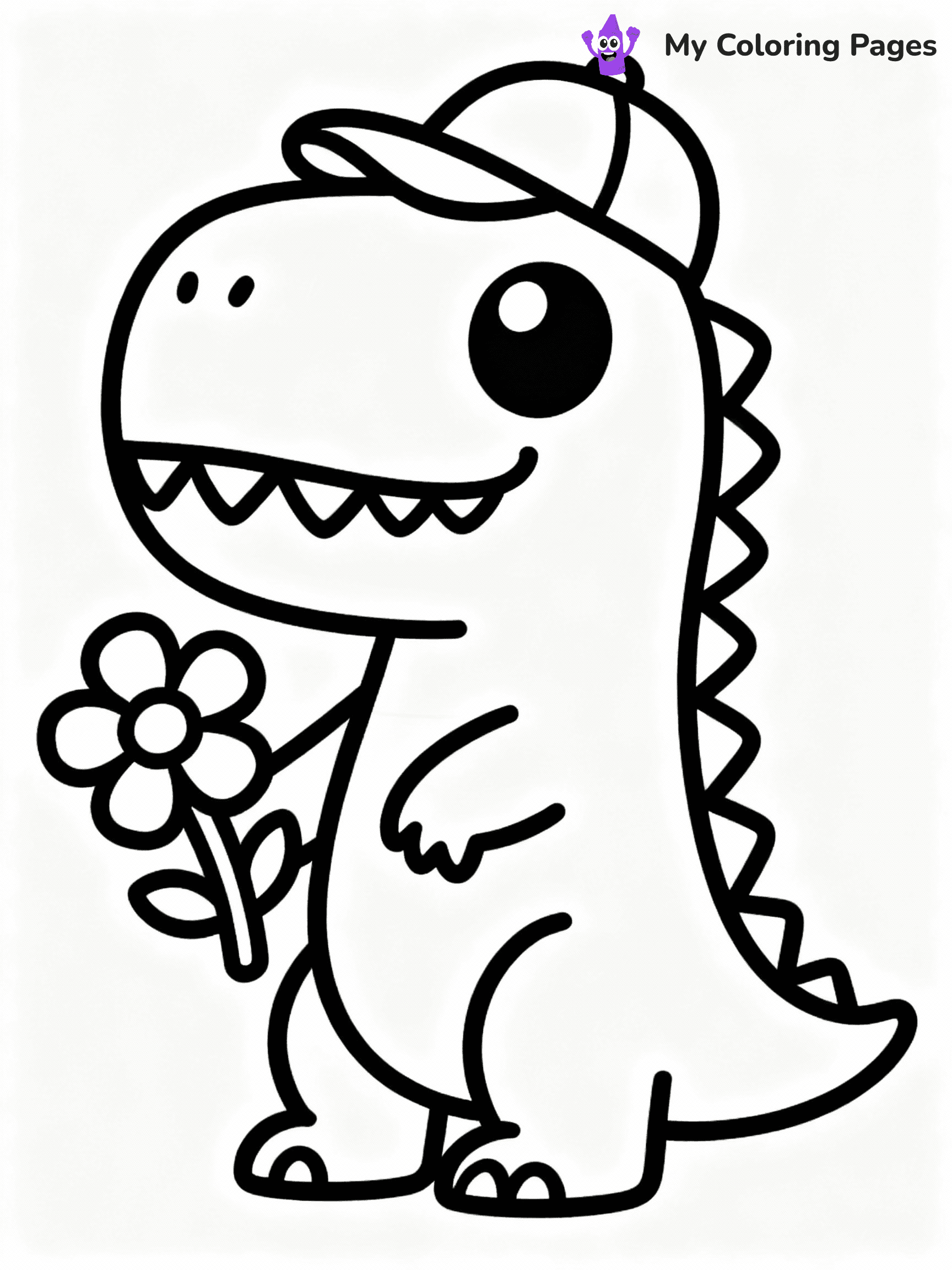 T Rex Coloring Pages - 11