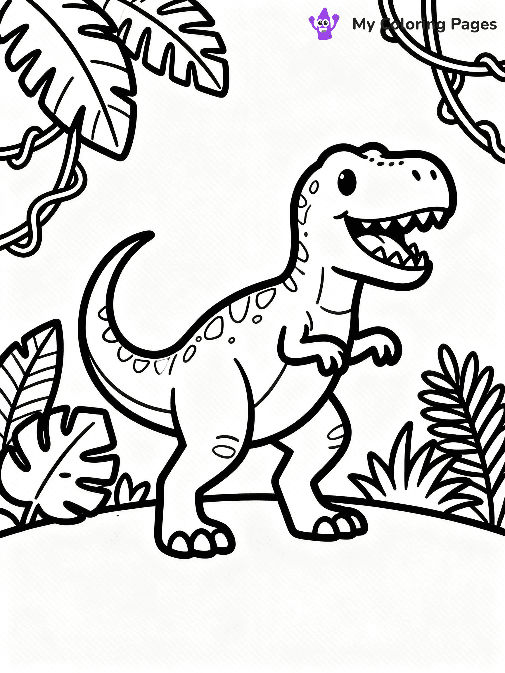 T Rex Coloring Pages - 10