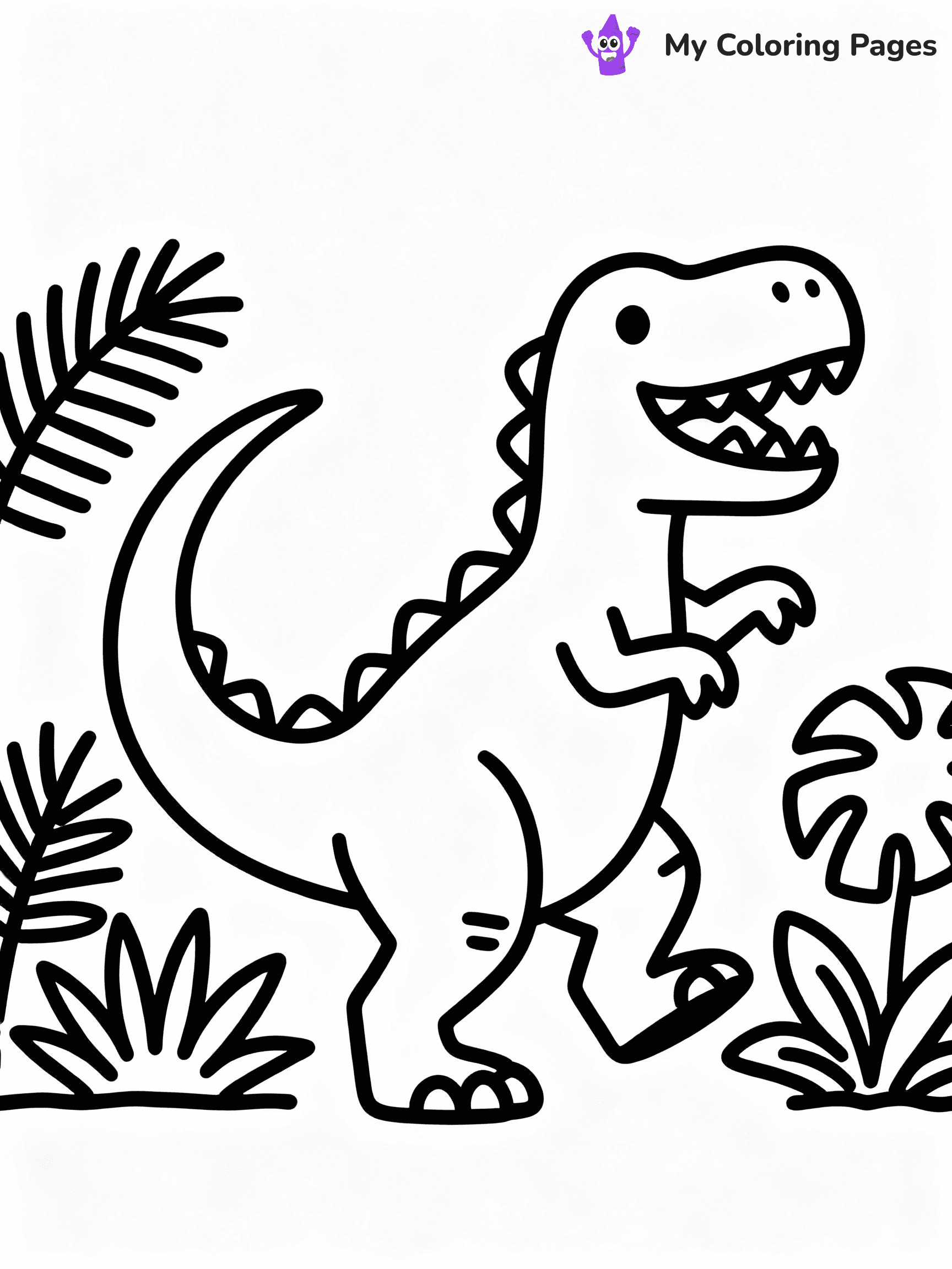 T Rex Coloring Pages - 8