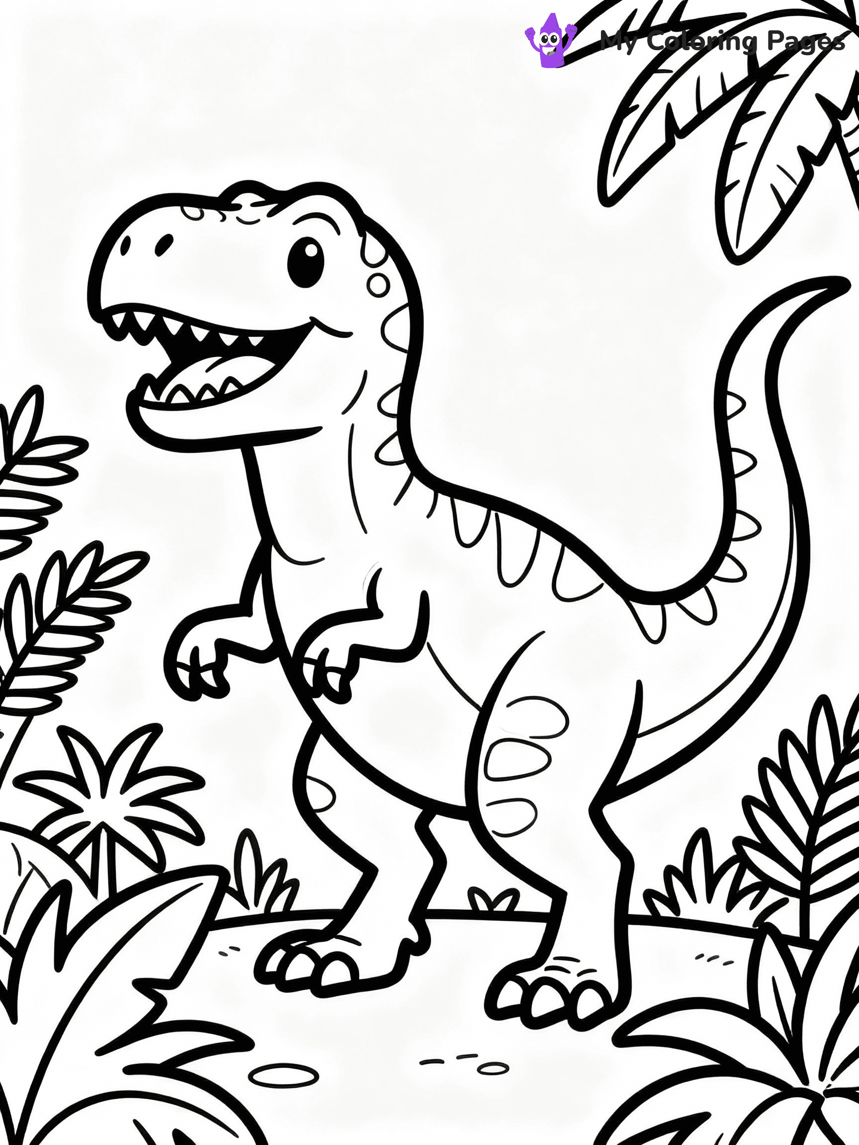 T Rex Coloring Pages - 7