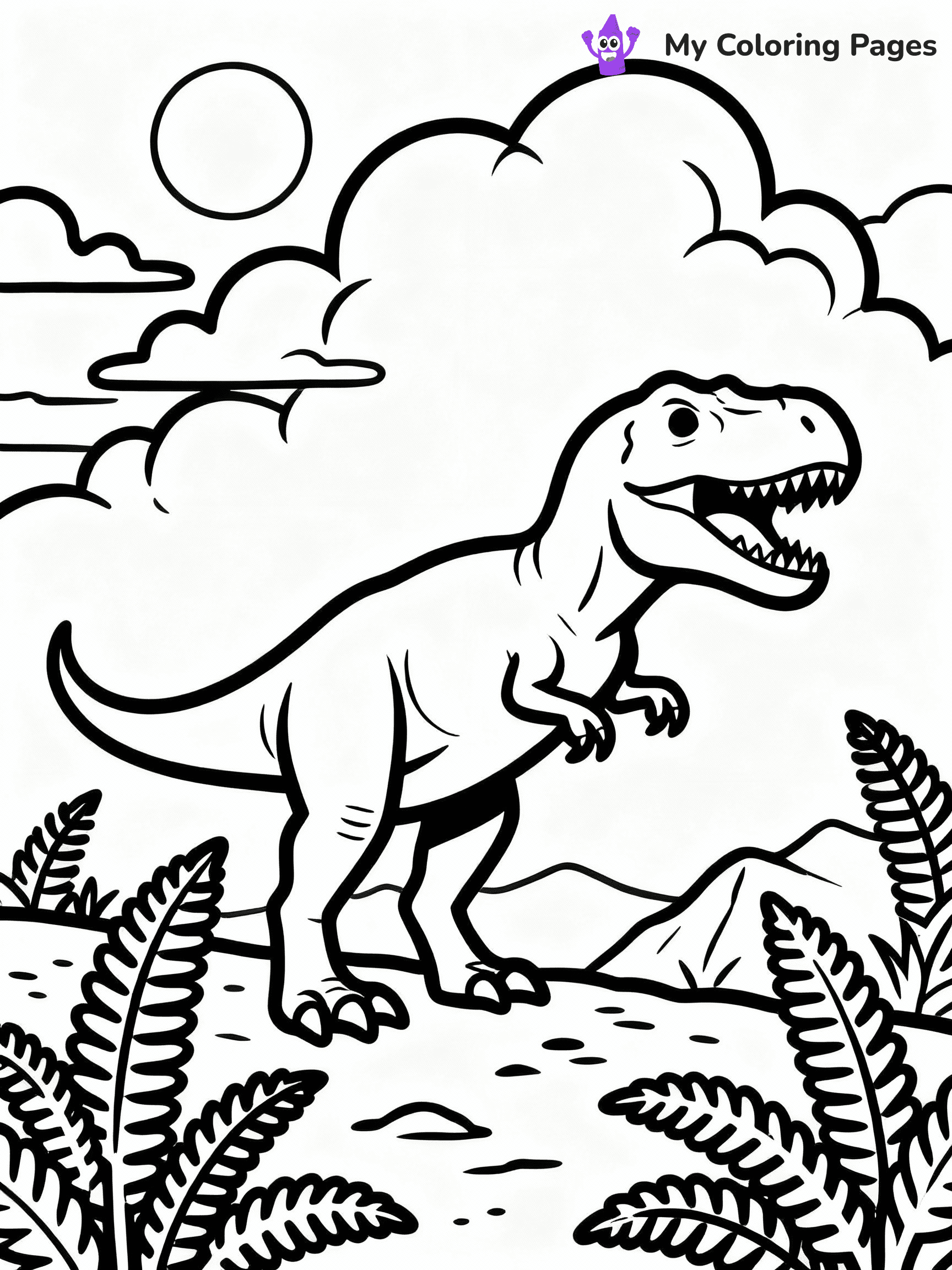 T Rex Coloring Pages - 5
