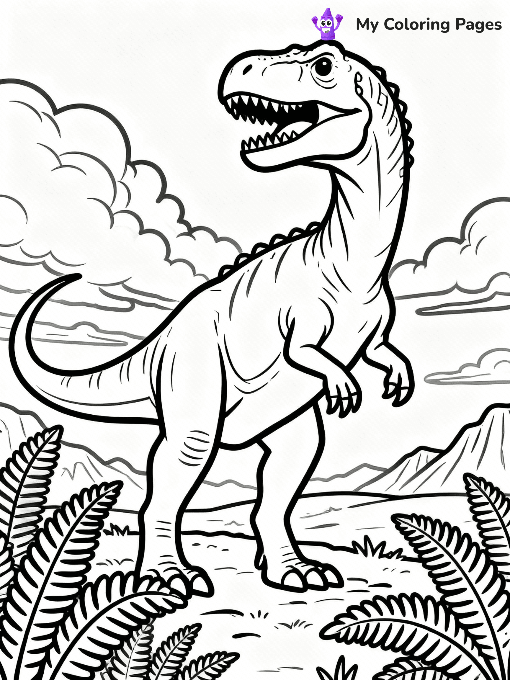 T Rex Coloring Pages - 4