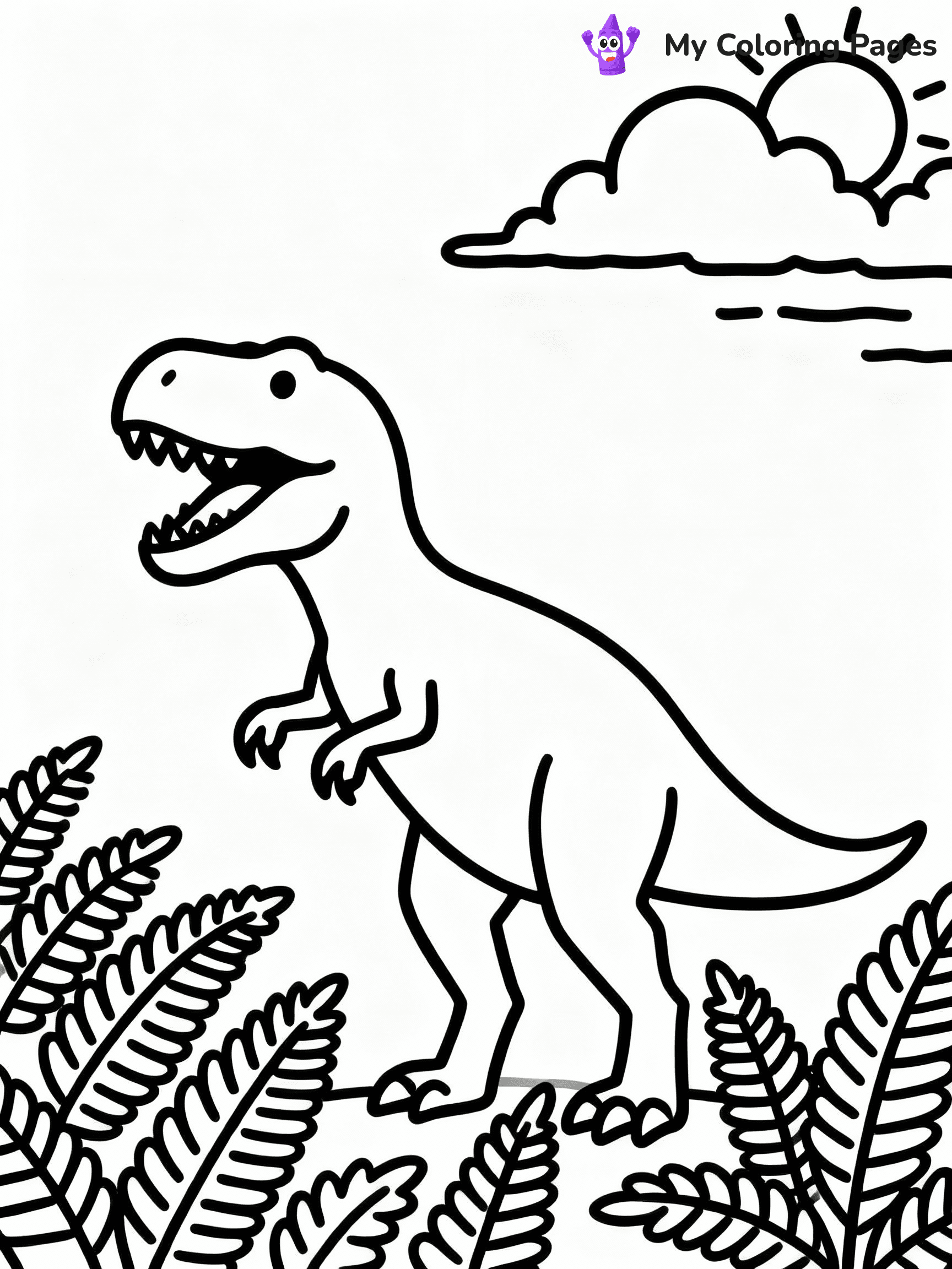 T Rex Coloring Pages - 3
