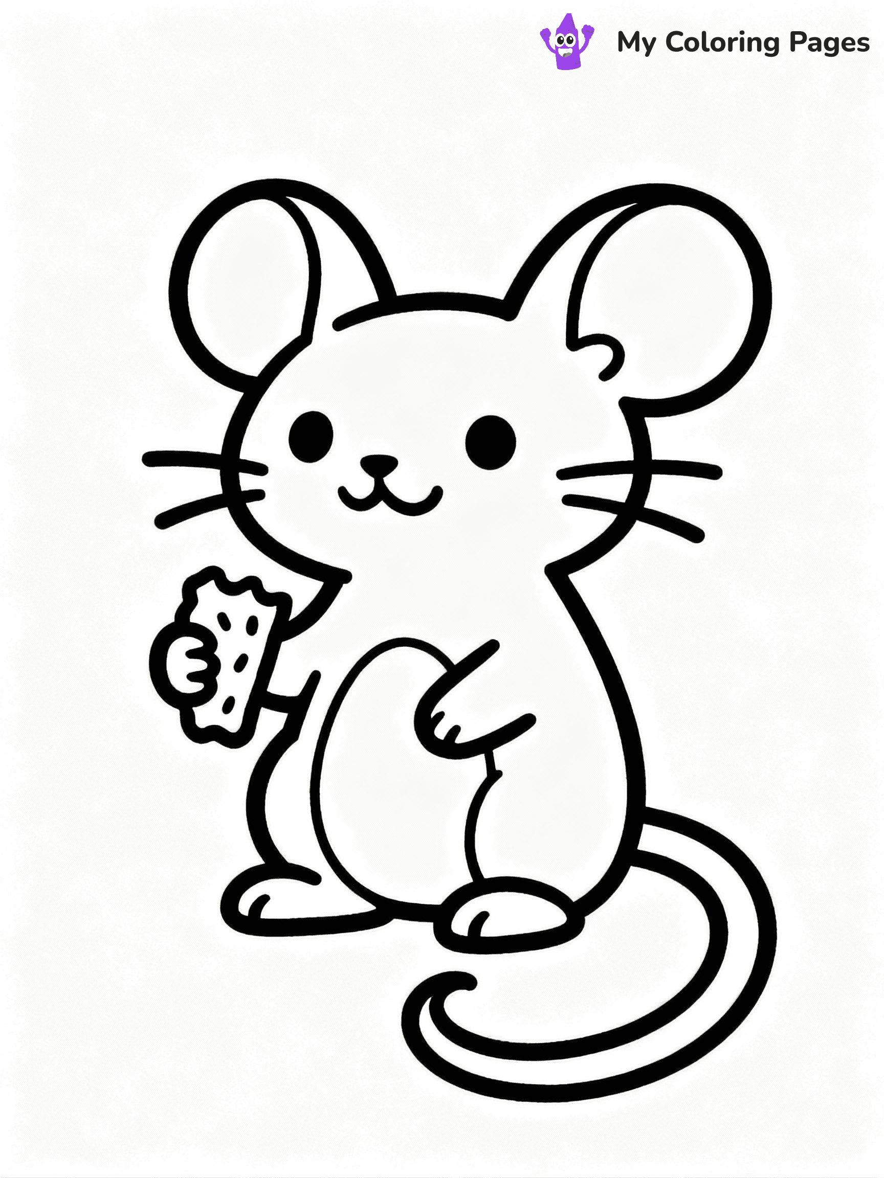 ⚠️ CRITICAL REQUIREMENT - ABSOLUTE BLACK AND WHITE ONLY ⚠️
This MUST be a BLACK AND WHITE line drawing ONLY. NO COLORS whatsoever.
- ONLY pure black lines (#000000) on pure white background (#FFFFFF)
- ABSOLUTELY NO colors, NO shading, NO gradients, NO grayscale
- If there are ANY colors in the output, the image is REJECTED
- This is a COLORING PAGE - meant to be COLORED IN by children
- The output must be UNCOLORED line art ready for coloring
⚠️ SUBJECT TO DRAW: Catrat from Gabby’s Dollhouse holding a snack, tail curled around feet.
(REMEMBER: Output must be BLACK AND WHITE line art only, NOT colored!)
# COLORING PAGE: BLACK OUTLINES ONLY - WHITE BACKGROUND MANDATORY
Create a **coloring book page** using EXACTLY two values: black lines, white space.
## NON-NEGOTIABLE BINARY RULES
- **ONLY #000000 (black) and #FFFFFF (white)** - NO other values exist
- **EVERY PIXEL = BLACK OR WHITE** - no gray/shading/antialiasing
- **WHITE BACKGROUND MANDATORY** - entire canvas stays white
- **ALL SHAPES HOLLOW** - everything is empty outlines waiting to be colored
- **FORBIDDEN:** fills, shading, gradients, patterns, textures, colors
- **NO SOLID REGIONS** - if it's not a thin line, it's wrong
## Universal Line Standards
- Black outlines ONLY - thin, uniform weight
- Every shape completely empty inside
- Closed contours suitable for coloring
- Simple flat illustration - zero depth/3D/realism
- **Style:** Whimsical Doodle Art Alley - rounded, friendly outlines (unless specified)
## Everything = Outline Only
- Characters/animals: hollow shapes
- Objects/clothing: empty contours
- Backgrounds/scenery: line work only
- Natural elements: outlined forms
- Dark/night areas: don't exist (use outlined symbols)
- Textures/patterns: convert to simple lines
## The Test
Can a child color EVERY white space with crayons? If any area is pre-filled/shaded/gray, it FAILS. Every shape must be waiting to receive color.
**FINAL OUTPUT**: Binary coloring page. Black lines define shapes. White spaces ready for coloring. Nothing else exists. No exceptions. Print-ready.
⚠️ FINAL REMINDER: Draw the subject "Catrat from Gabby’s Dollhouse holding a snack, tail curled around feet." as BLACK AND WHITE line art. Zero colors in output.