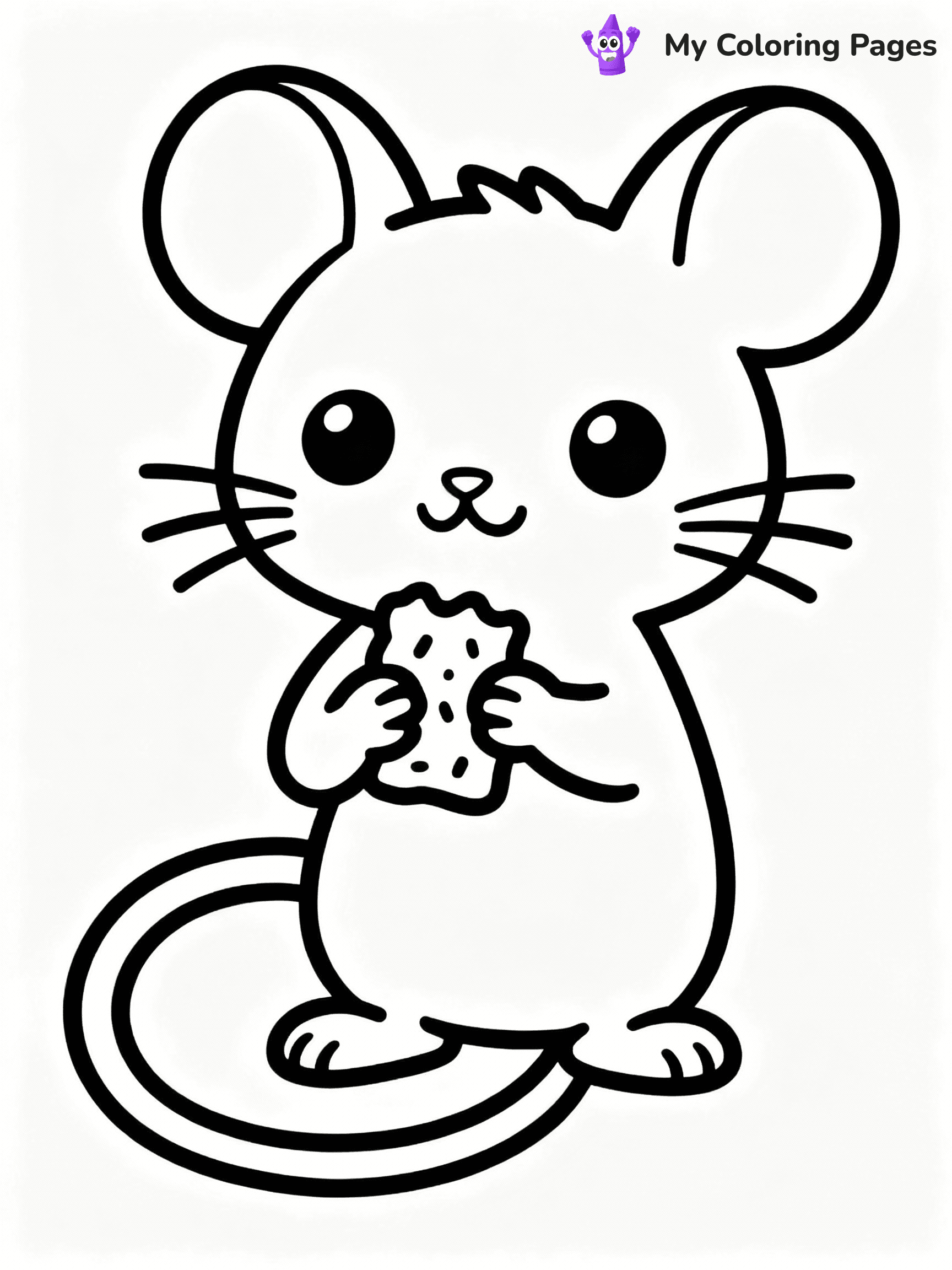 ⚠️ CRITICAL REQUIREMENT - ABSOLUTE BLACK AND WHITE ONLY ⚠️
This MUST be a BLACK AND WHITE line drawing ONLY. NO COLORS whatsoever.
- ONLY pure black lines (#000000) on pure white background (#FFFFFF)
- ABSOLUTELY NO colors, NO shading, NO gradients, NO grayscale
- If there are ANY colors in the output, the image is REJECTED
- This is a COLORING PAGE - meant to be COLORED IN by children
- The output must be UNCOLORED line art ready for coloring
⚠️ SUBJECT TO DRAW: Catrat from Gabby’s Dollhouse holding a snack, tail curled around feet.
(REMEMBER: Output must be BLACK AND WHITE line art only, NOT colored!)
# COLORING PAGE: BLACK OUTLINES ONLY - WHITE BACKGROUND MANDATORY
Create a **coloring book page** using EXACTLY two values: black lines, white space.
## NON-NEGOTIABLE BINARY RULES
- **ONLY #000000 (black) and #FFFFFF (white)** - NO other values exist
- **EVERY PIXEL = BLACK OR WHITE** - no gray/shading/antialiasing
- **WHITE BACKGROUND MANDATORY** - entire canvas stays white
- **ALL SHAPES HOLLOW** - everything is empty outlines waiting to be colored
- **FORBIDDEN:** fills, shading, gradients, patterns, textures, colors
- **NO SOLID REGIONS** - if it's not a thin line, it's wrong
## Universal Line Standards
- Black outlines ONLY - thin, uniform weight
- Every shape completely empty inside
- Closed contours suitable for coloring
- Simple flat illustration - zero depth/3D/realism
- **Style:** Whimsical Doodle Art Alley - rounded, friendly outlines (unless specified)
## Everything = Outline Only
- Characters/animals: hollow shapes
- Objects/clothing: empty contours
- Backgrounds/scenery: line work only
- Natural elements: outlined forms
- Dark/night areas: don't exist (use outlined symbols)
- Textures/patterns: convert to simple lines
## The Test
Can a child color EVERY white space with crayons? If any area is pre-filled/shaded/gray, it FAILS. Every shape must be waiting to receive color.
**FINAL OUTPUT**: Binary coloring page. Black lines define shapes. White spaces ready for coloring. Nothing else exists. No exceptions. Print-ready.
⚠️ FINAL REMINDER: Draw the subject "Catrat from Gabby’s Dollhouse holding a snack, tail curled around feet." as BLACK AND WHITE line art. Zero colors in output.