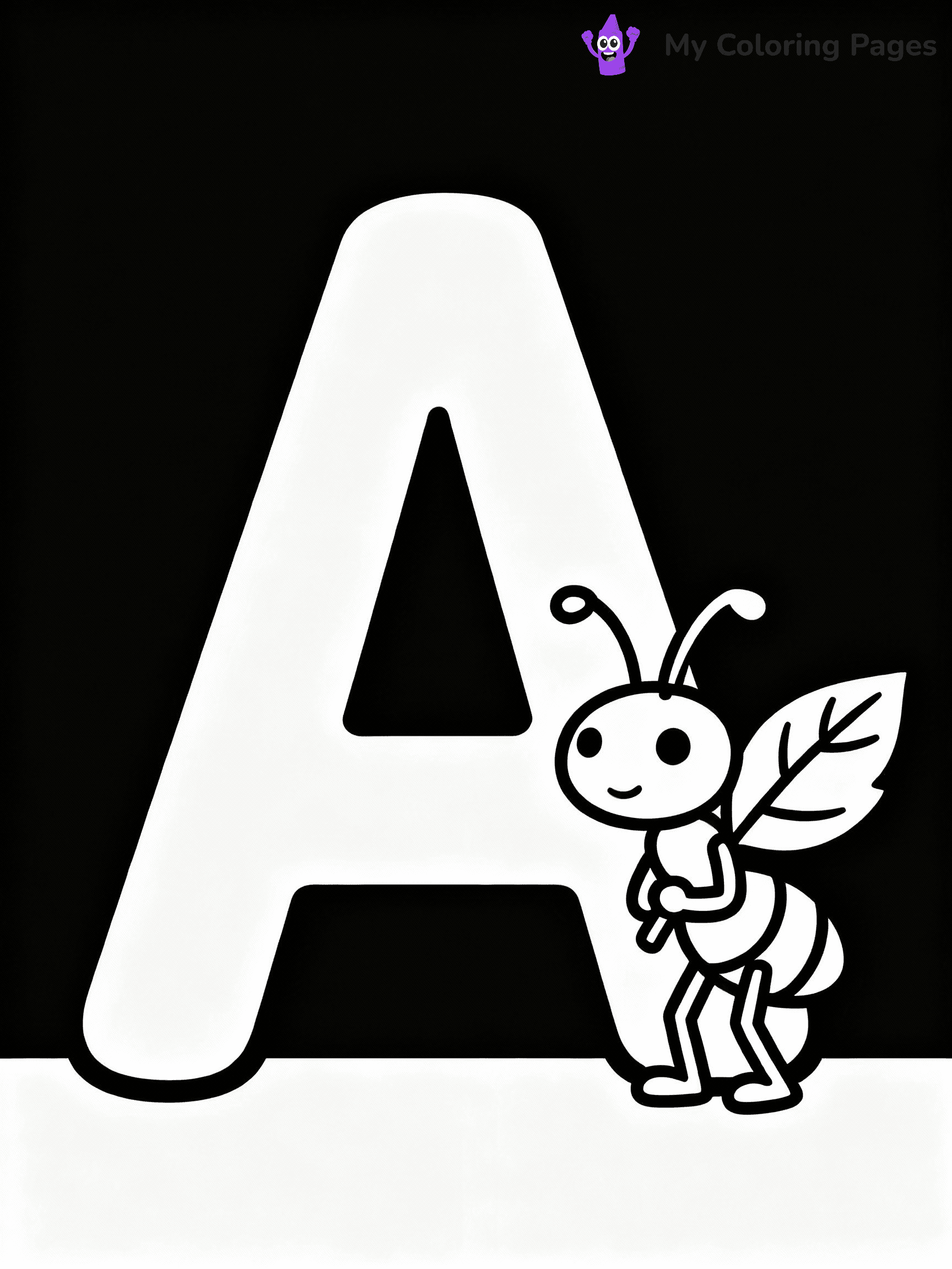 Letter A Coloring Pages - 29