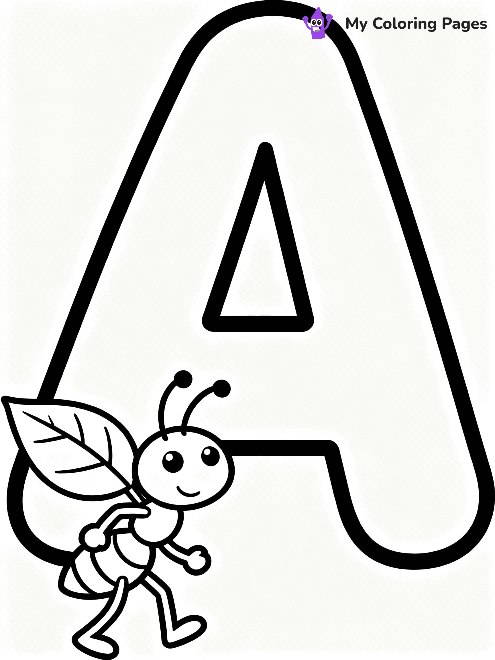 Letter A Coloring Pages - 28