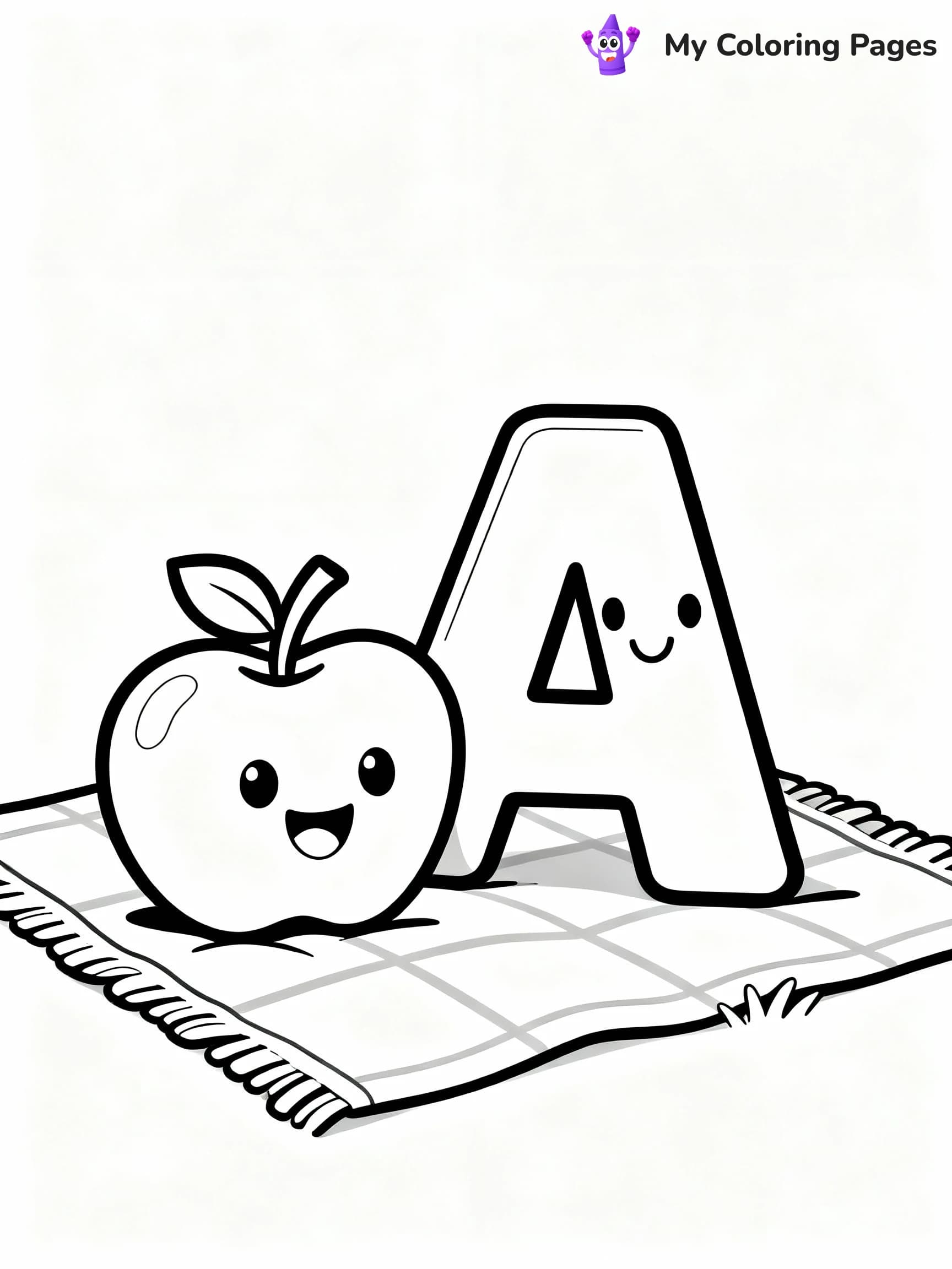 Letter A Coloring Pages - 24