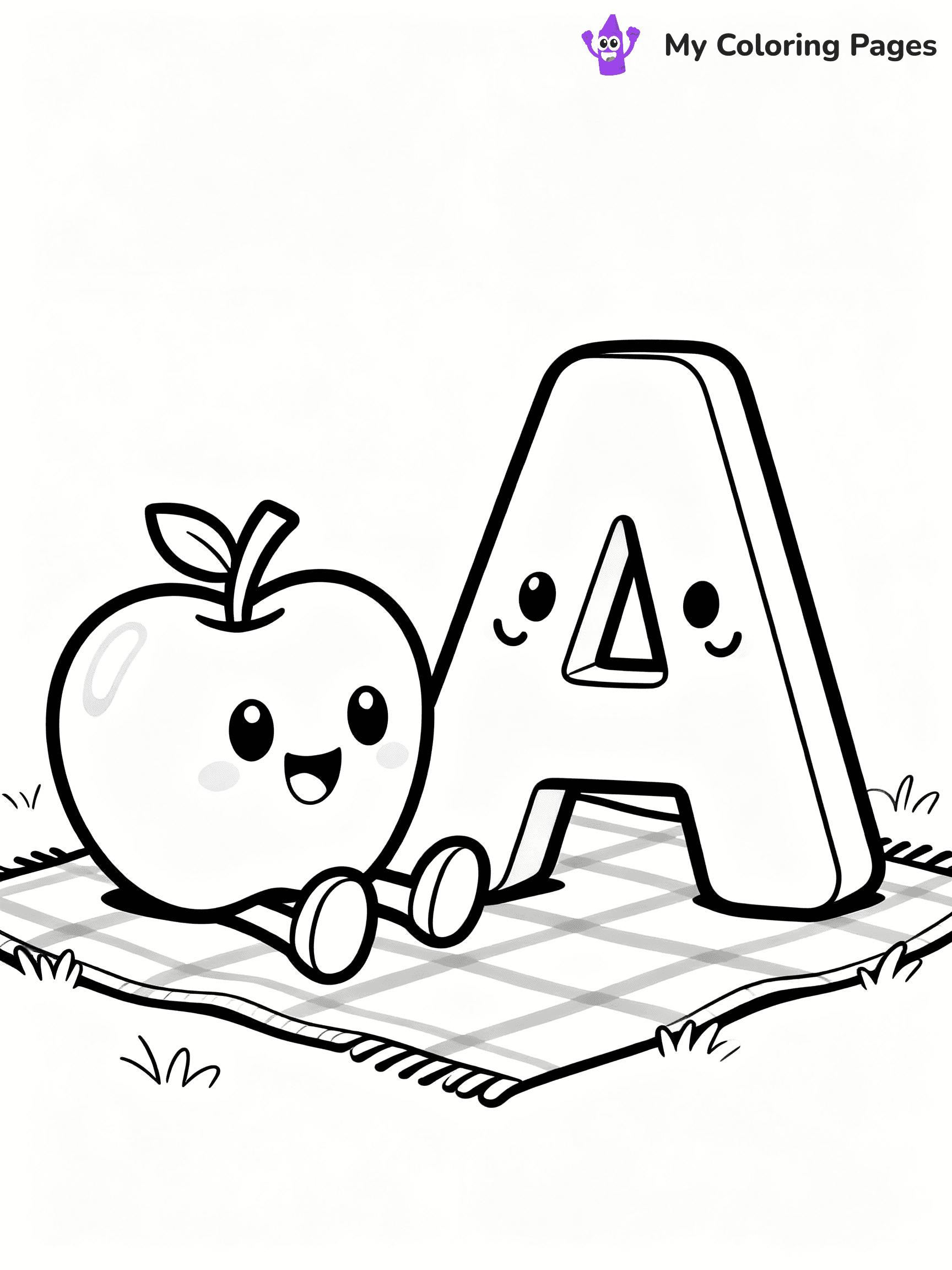 Letter A Coloring Pages - 21