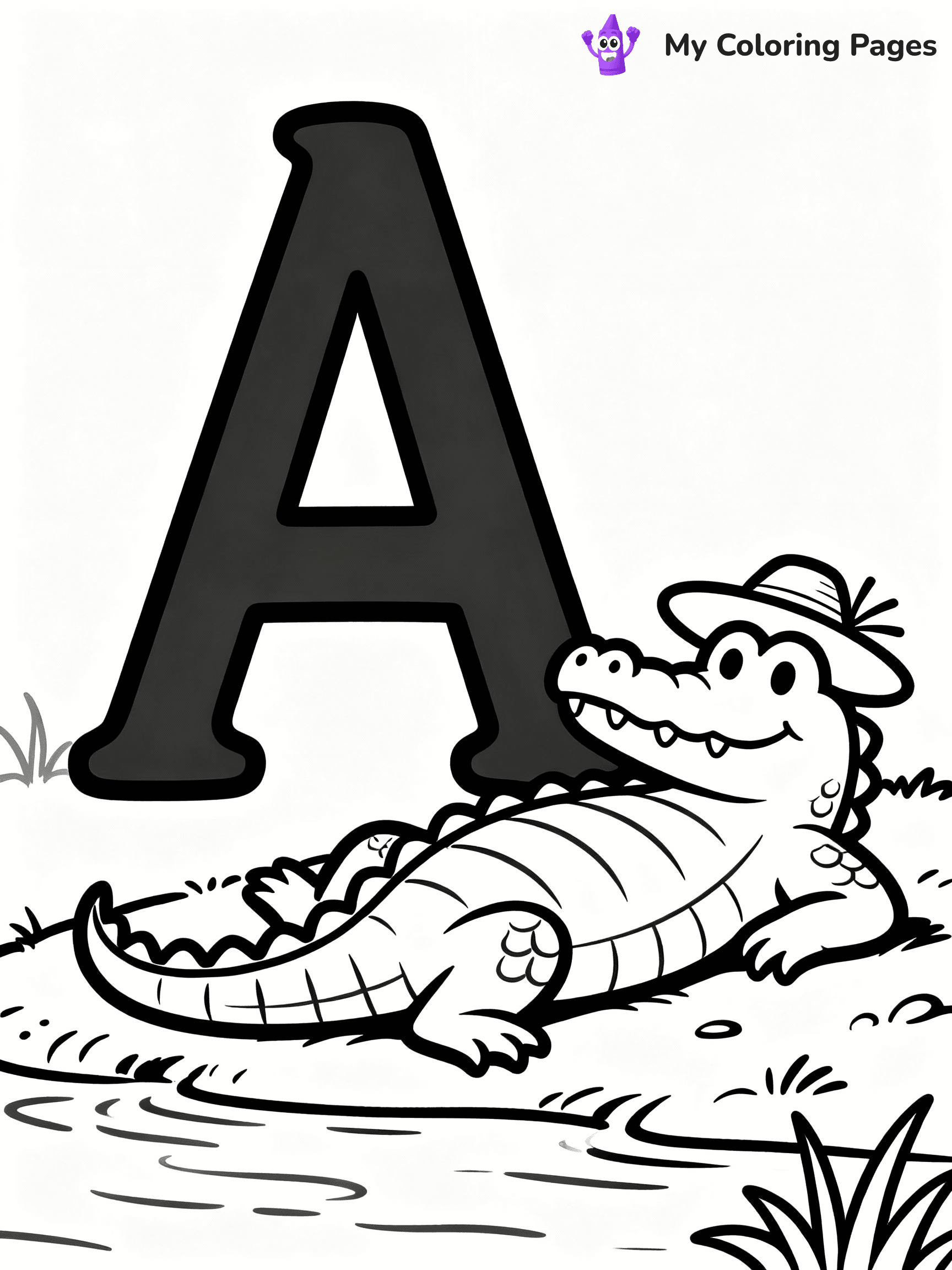 Letter A Coloring Pages - 18
