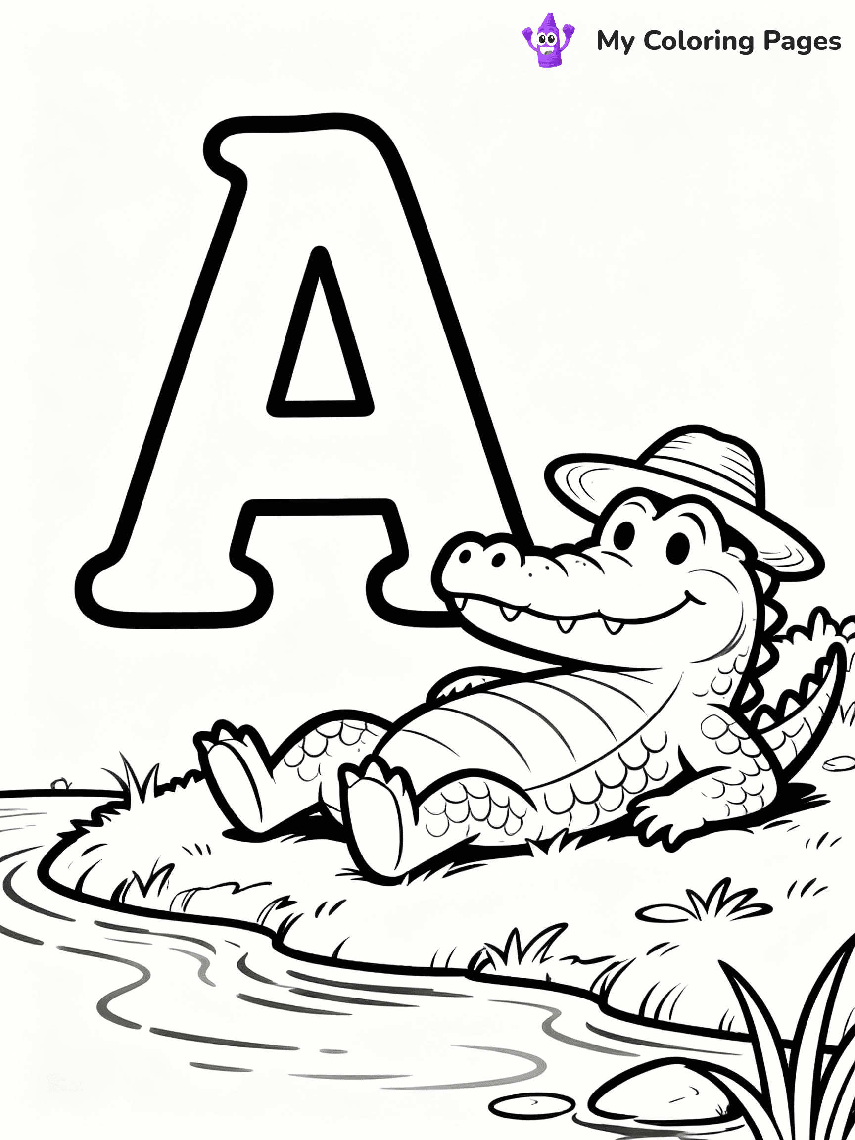 Letter A Coloring Pages - 17