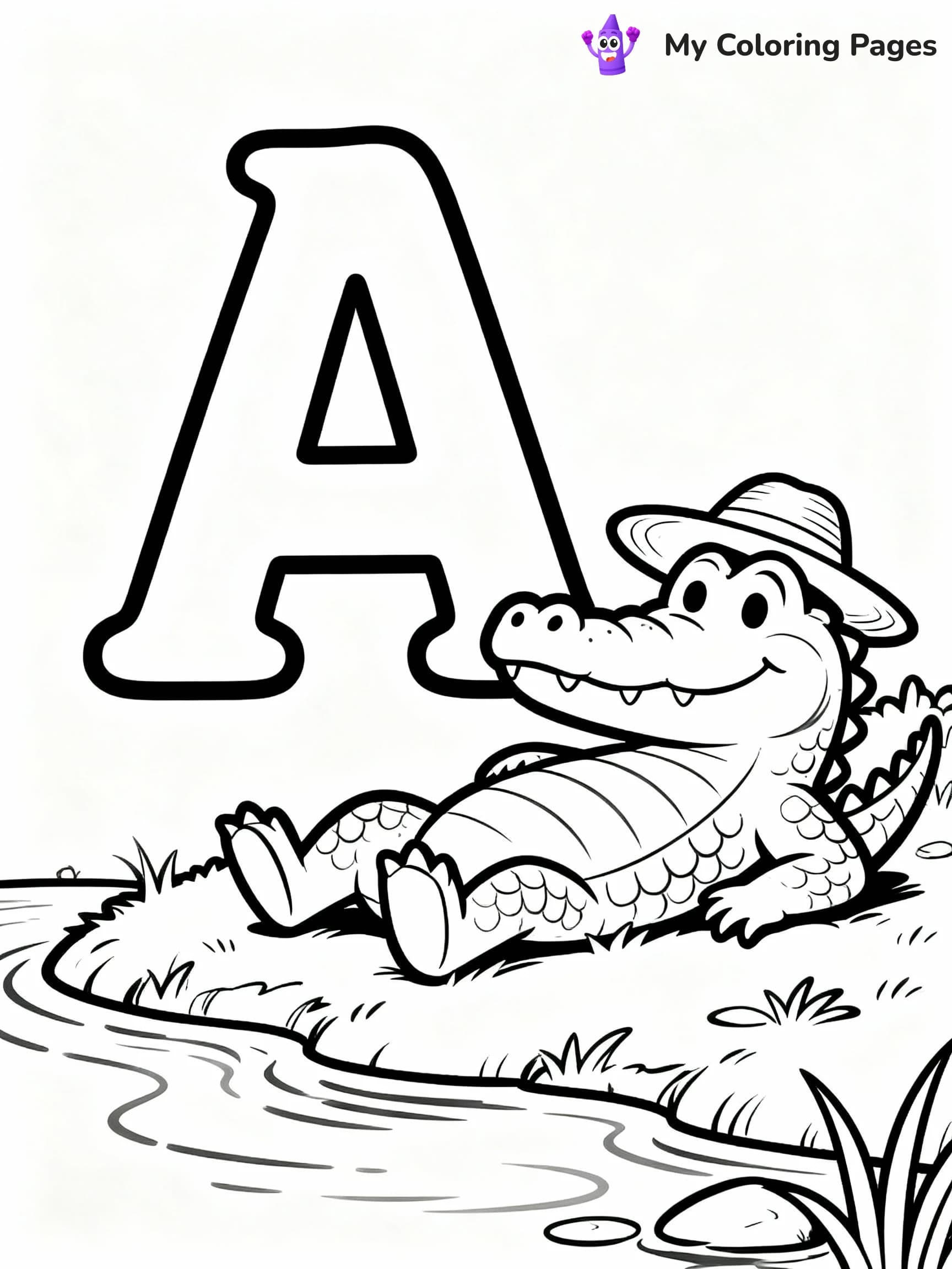 Letter A Coloring Pages - 17