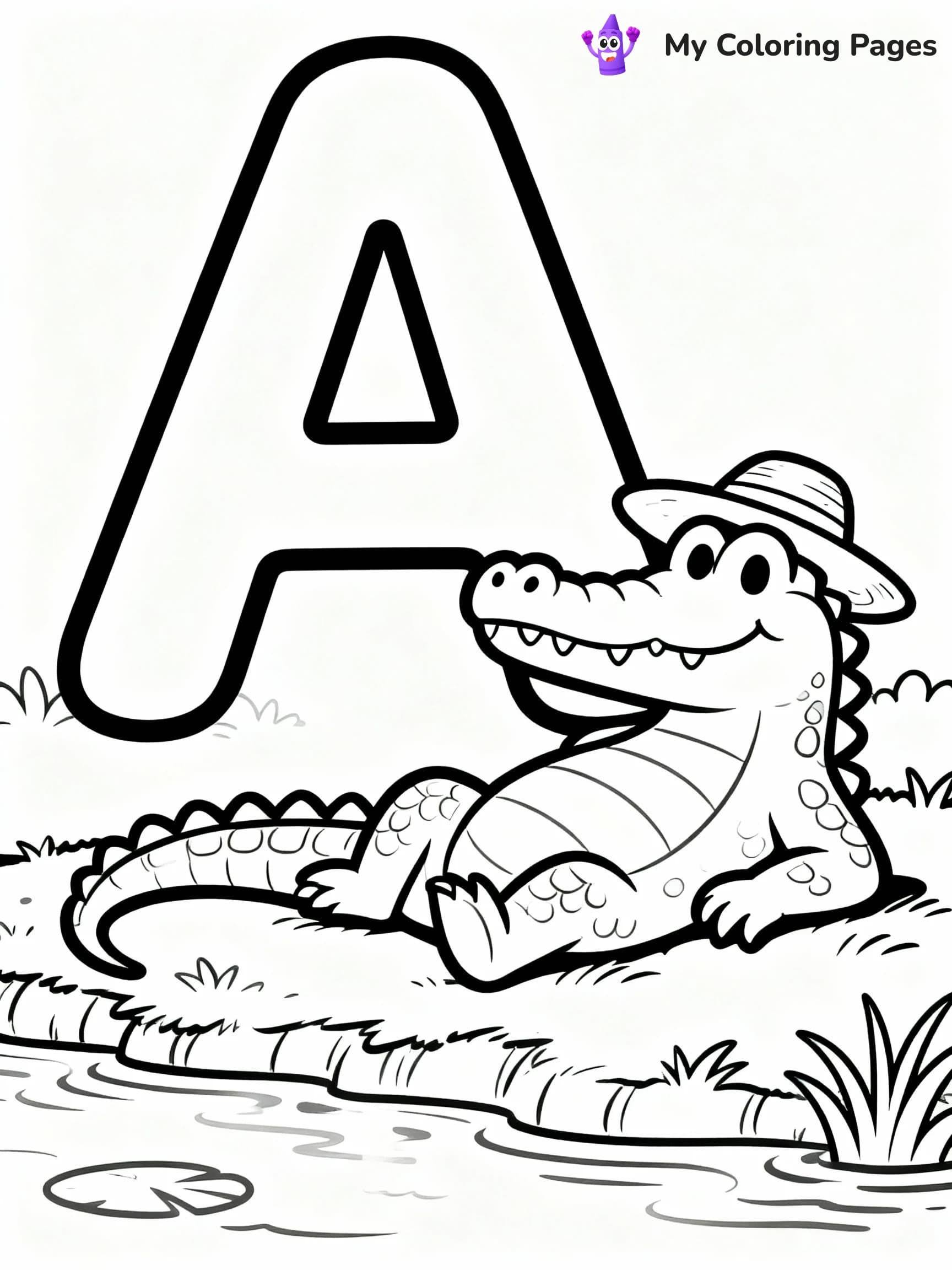 Letter A Coloring Pages - 15