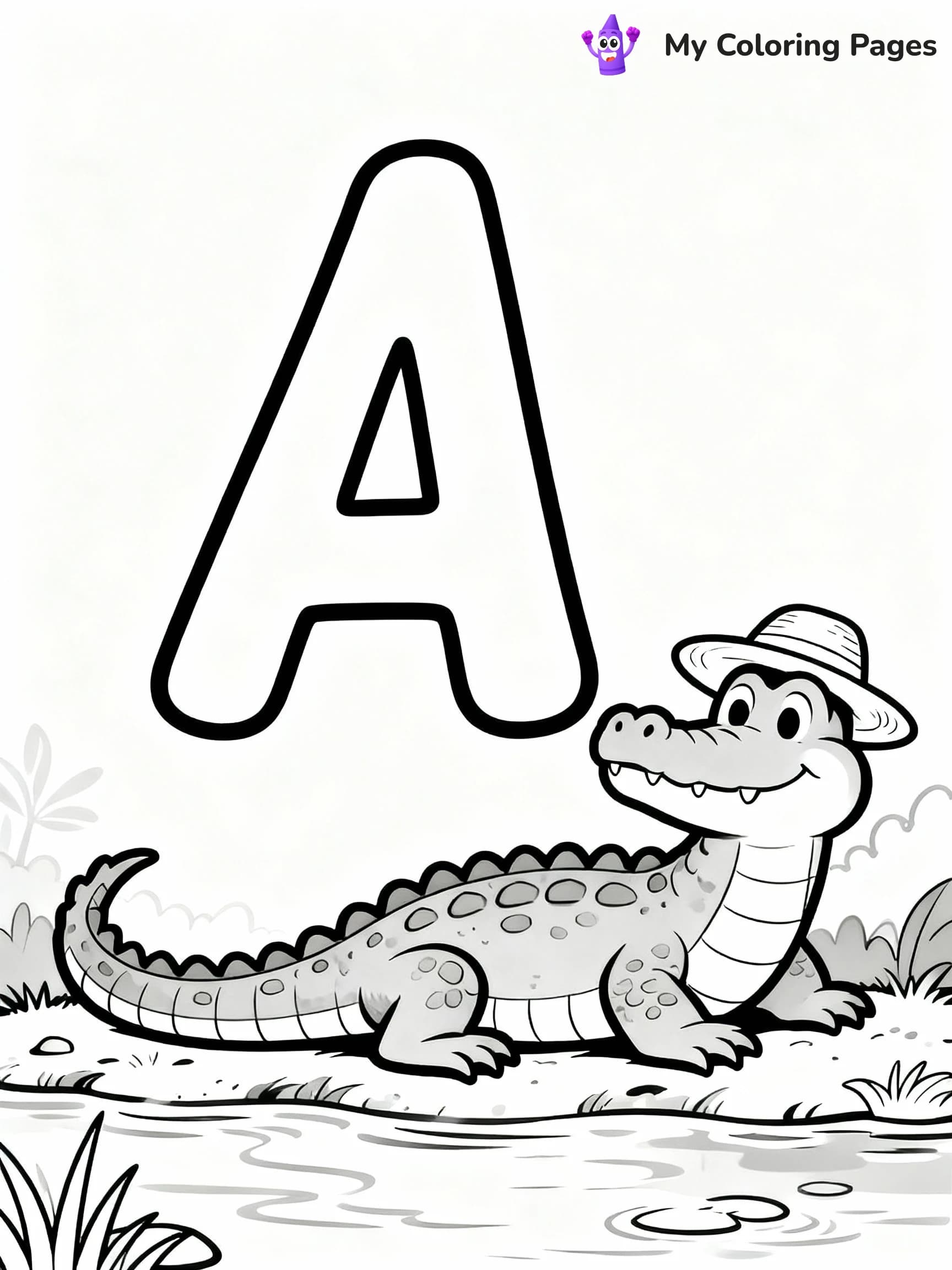 Letter A Coloring Pages - 14