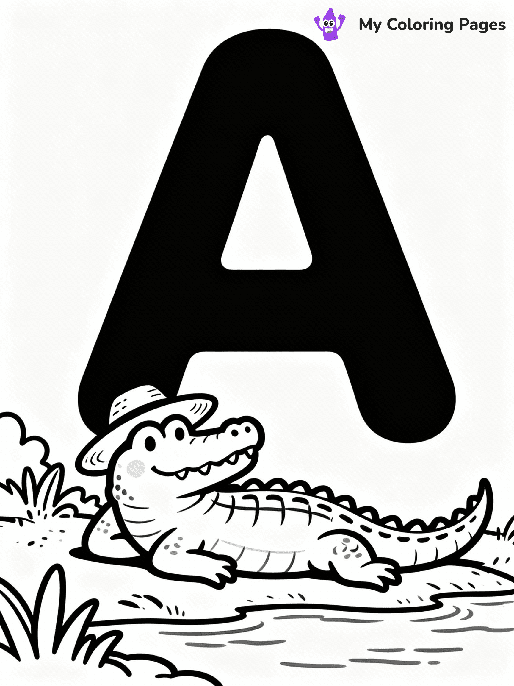 Letter A Coloring Pages - 13