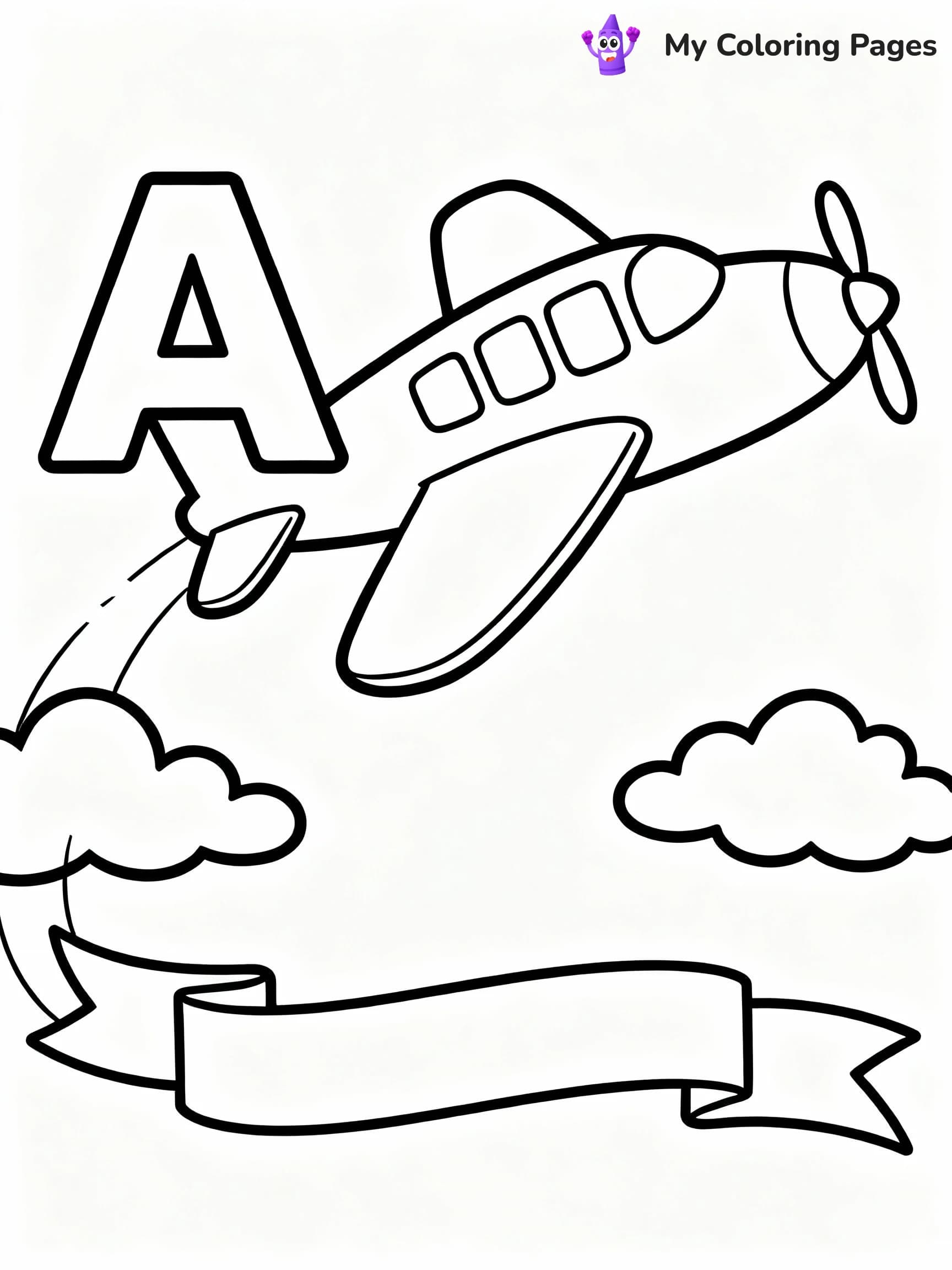 Letter A Coloring Pages - 11