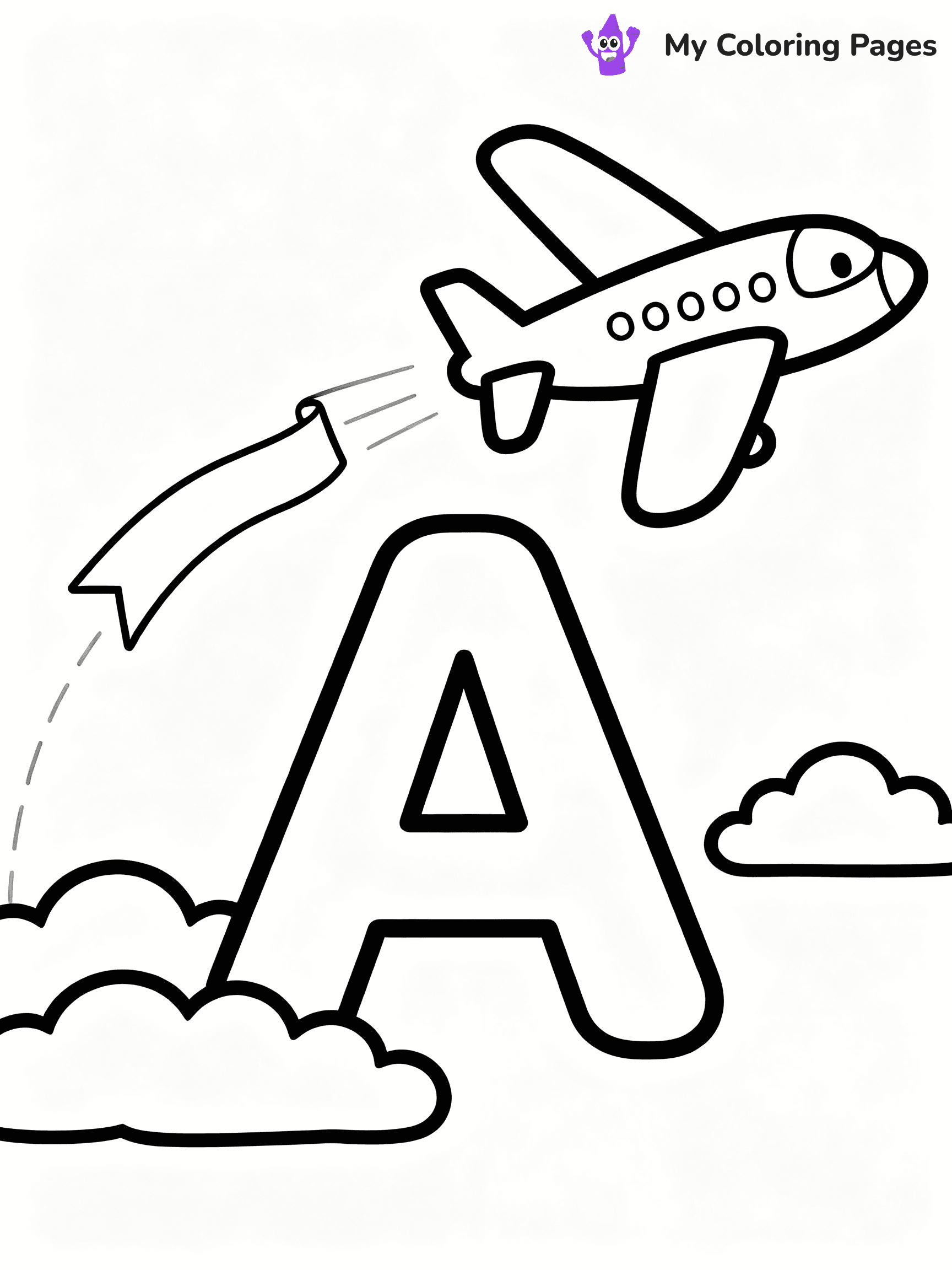Letter A Coloring Pages - 10