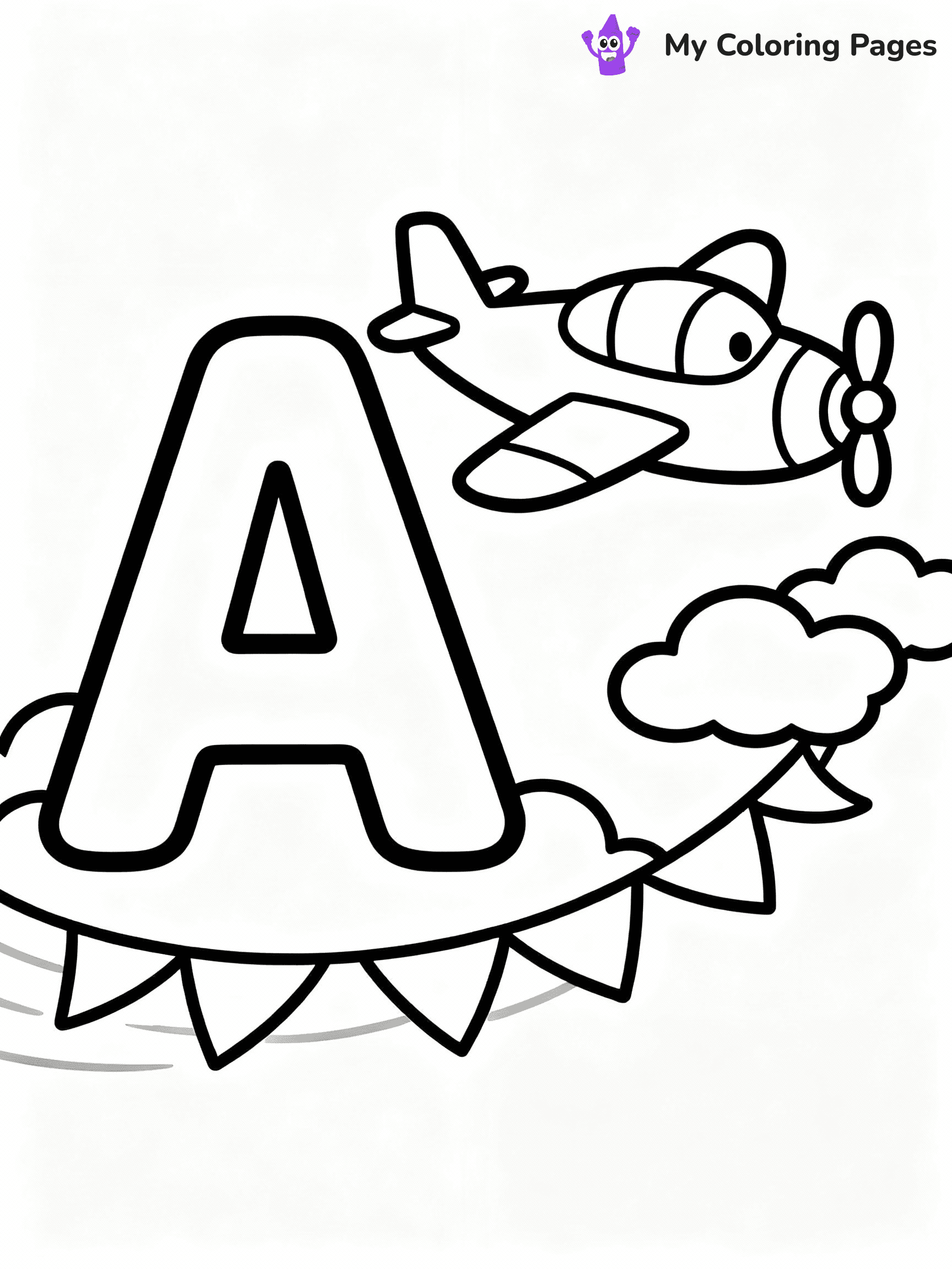Letter A Coloring Pages - 8