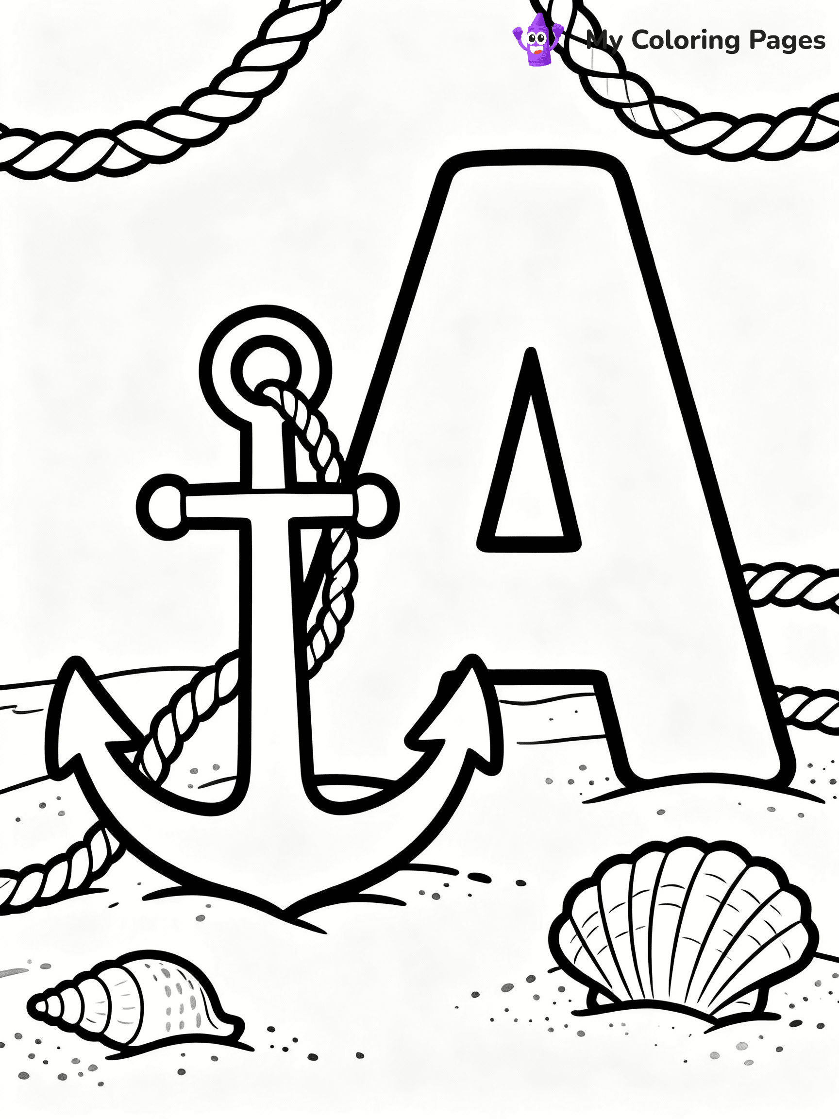 Letter A Coloring Pages - 6