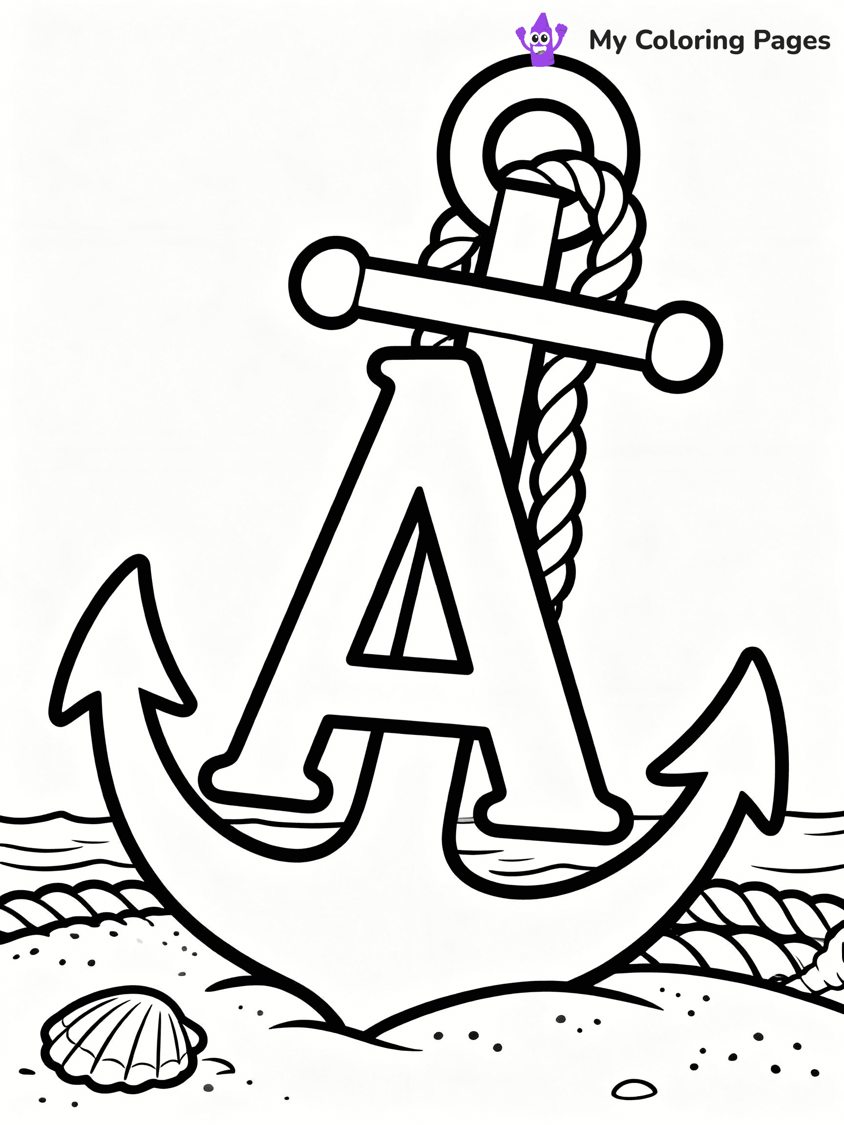 Letter A Coloring Pages - 5