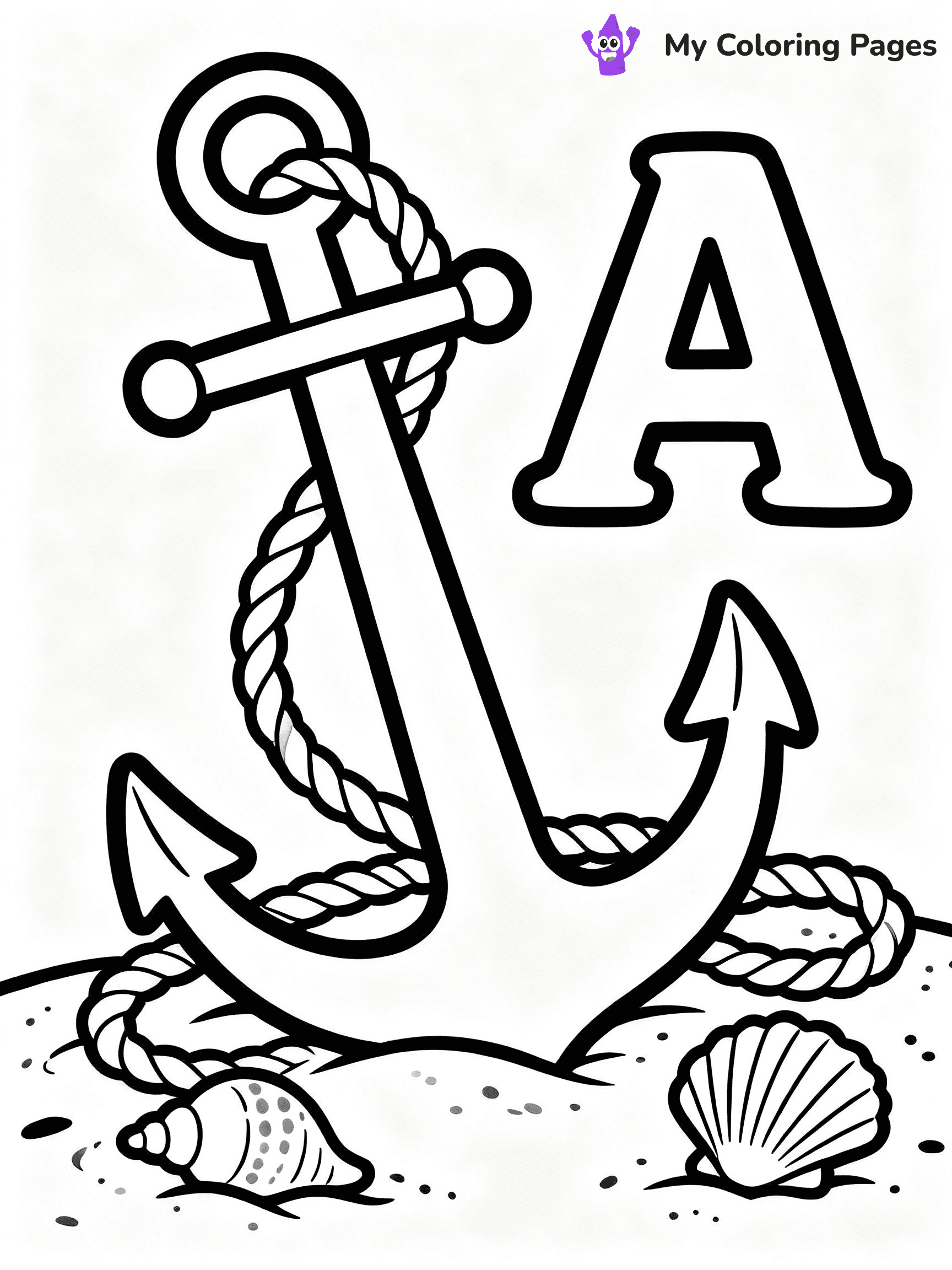 Letter A Coloring Pages - 4