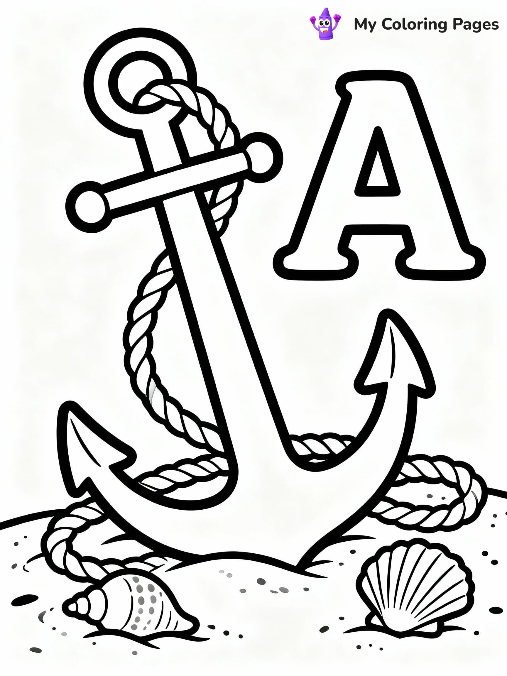 Letter A Coloring Pages - 4