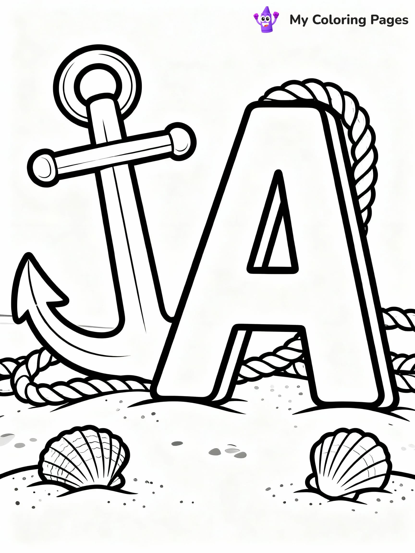 Letter A Coloring Pages - 3