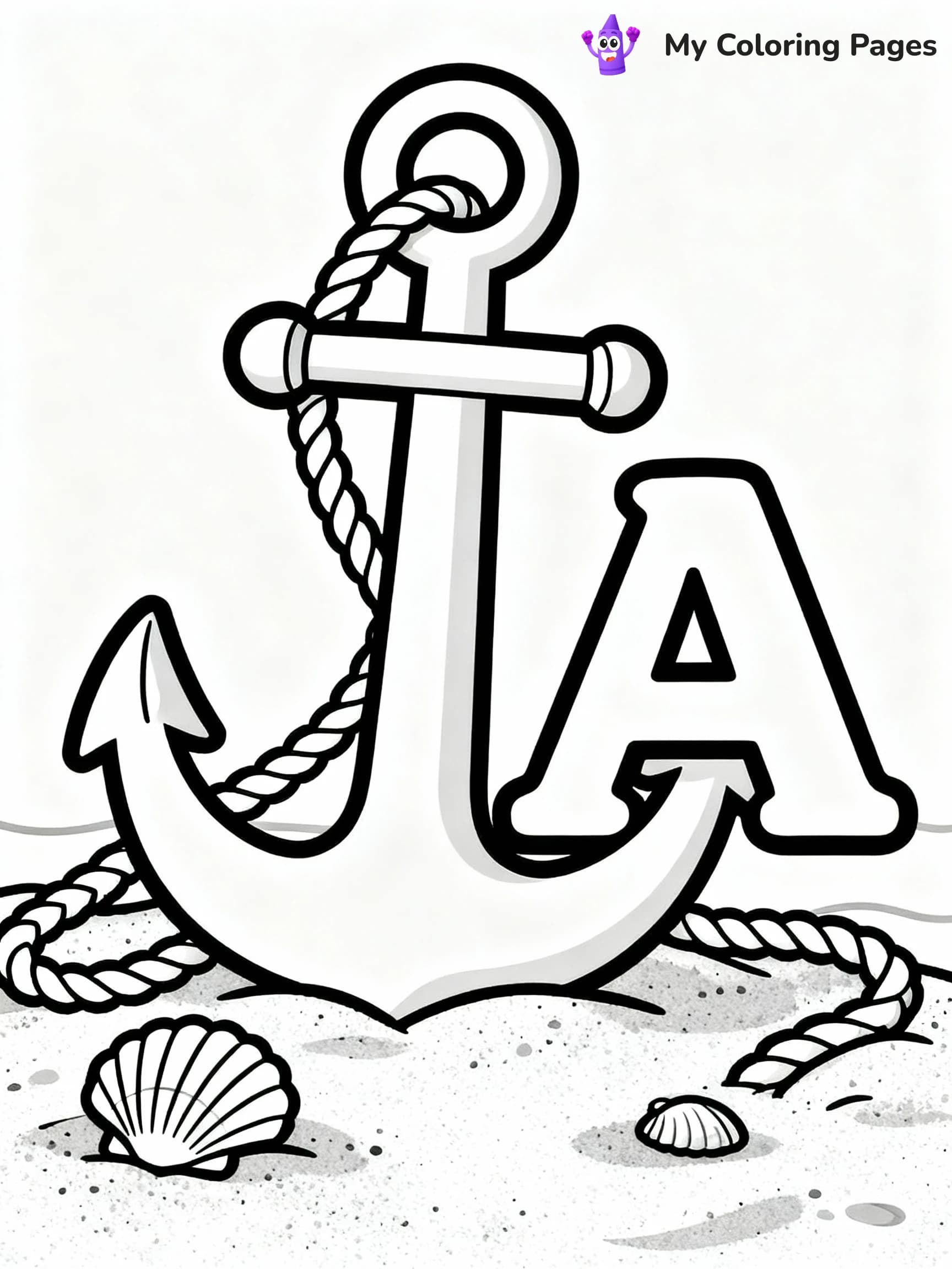 Letter A Coloring Pages - 2