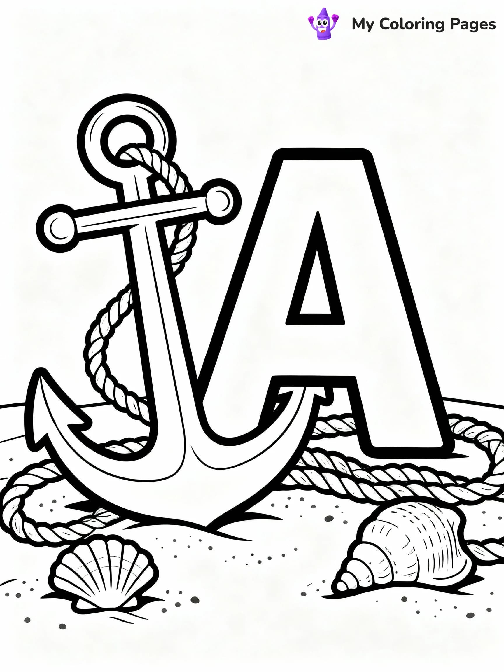 Letter A Coloring Pages - 1