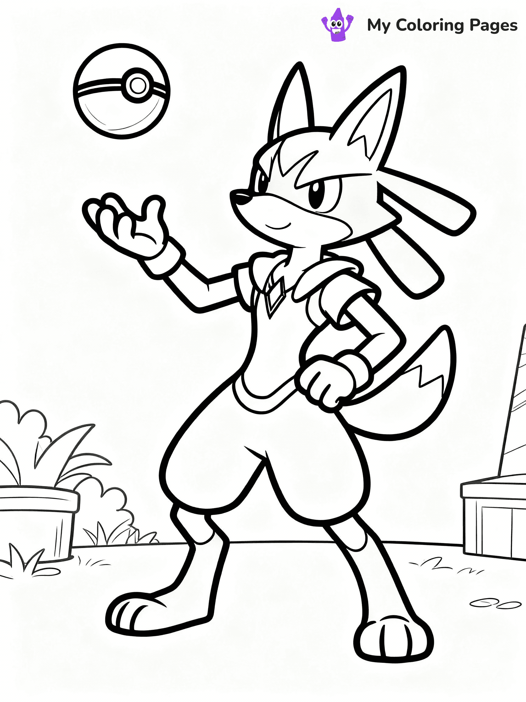 Lucario Coloring Pages - 24