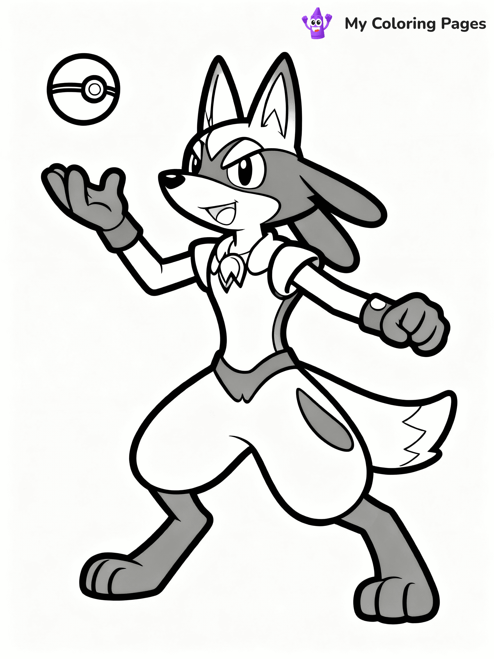 Lucario Coloring Pages - 22