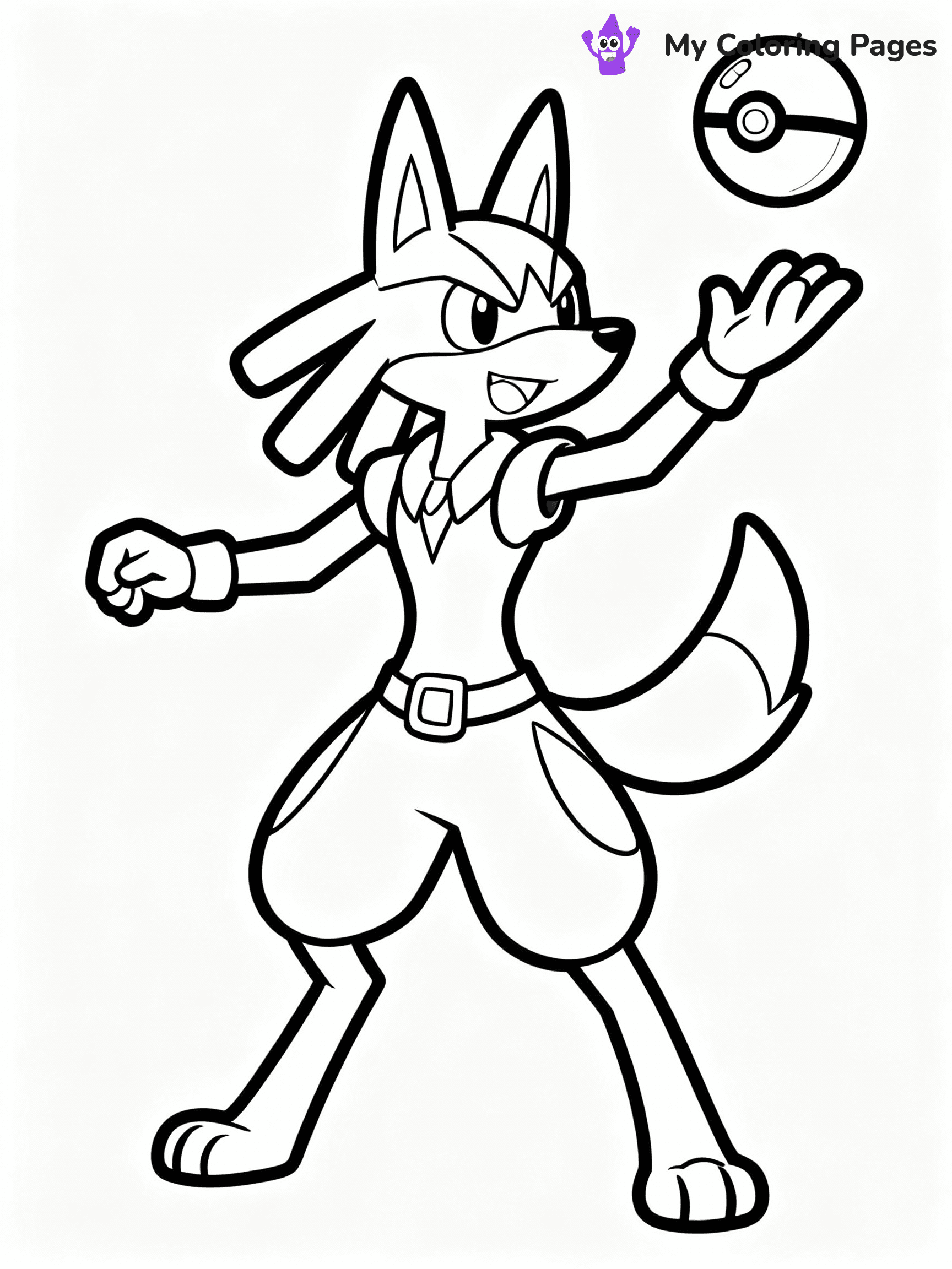 Lucario Coloring Pages - 20