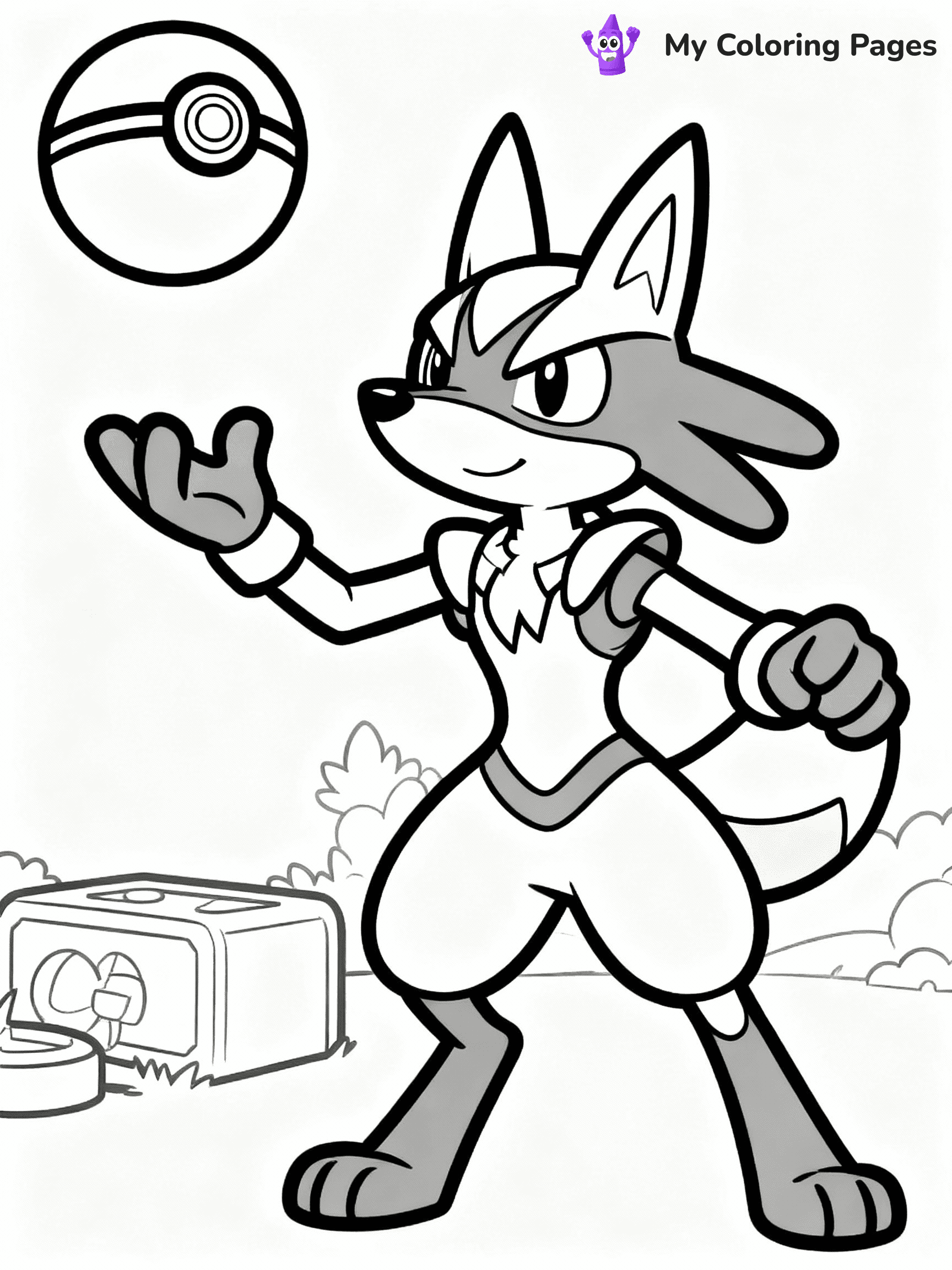 Lucario Coloring Pages - 19