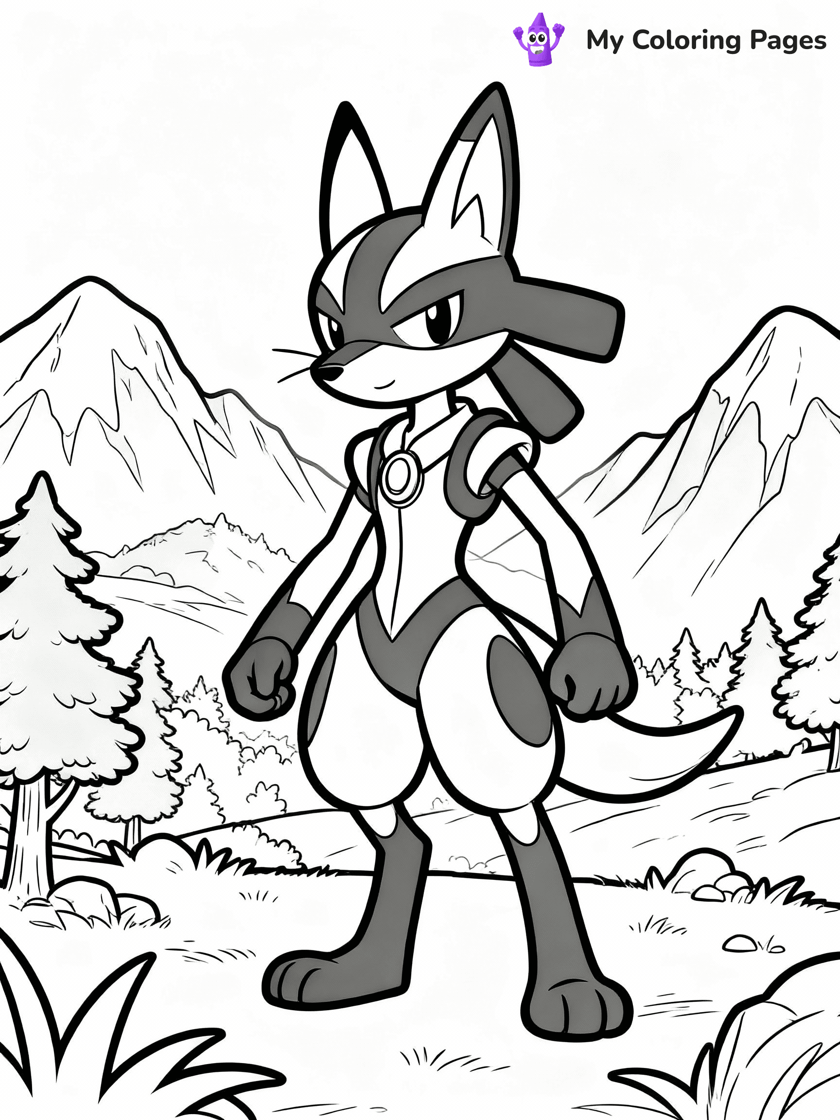 Lucario Coloring Pages - 15