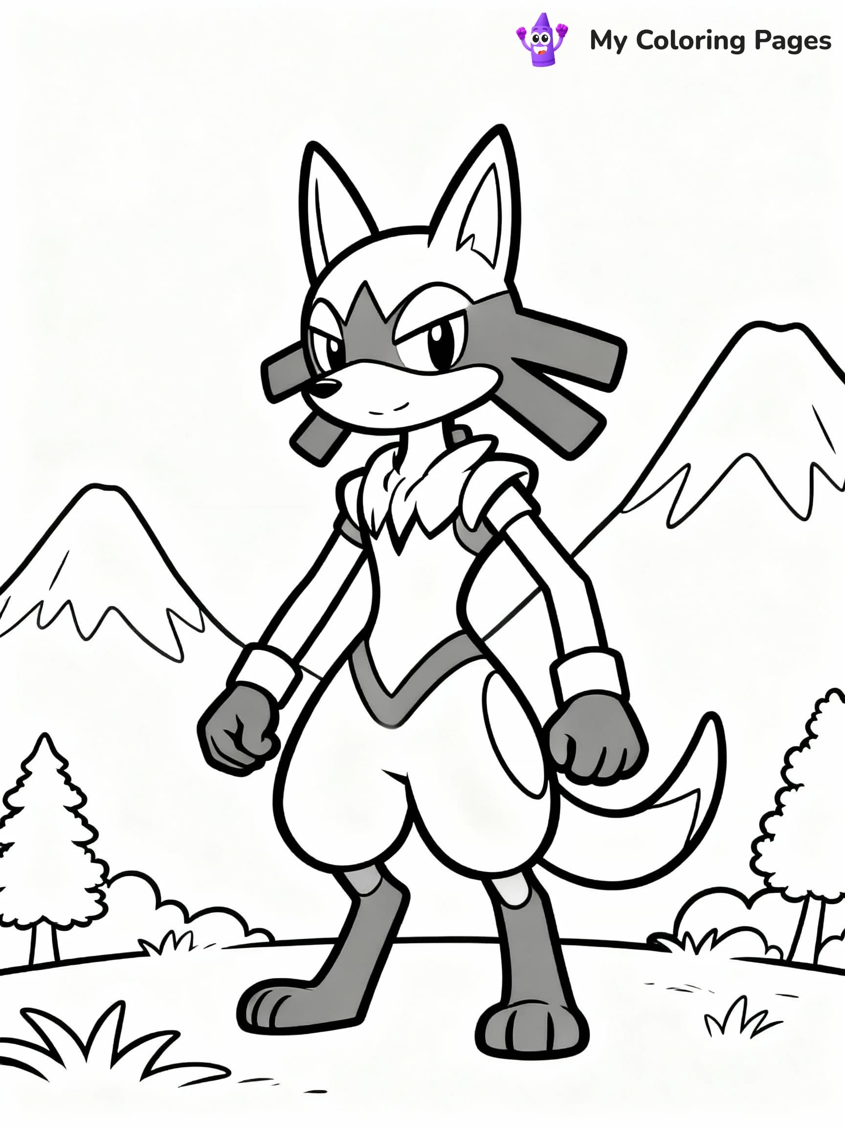 Lucario Coloring Pages - 11