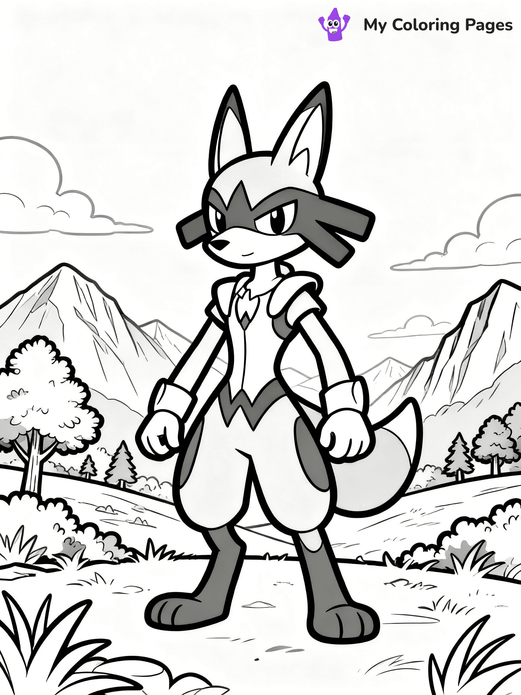 Lucario Coloring Pages - 8