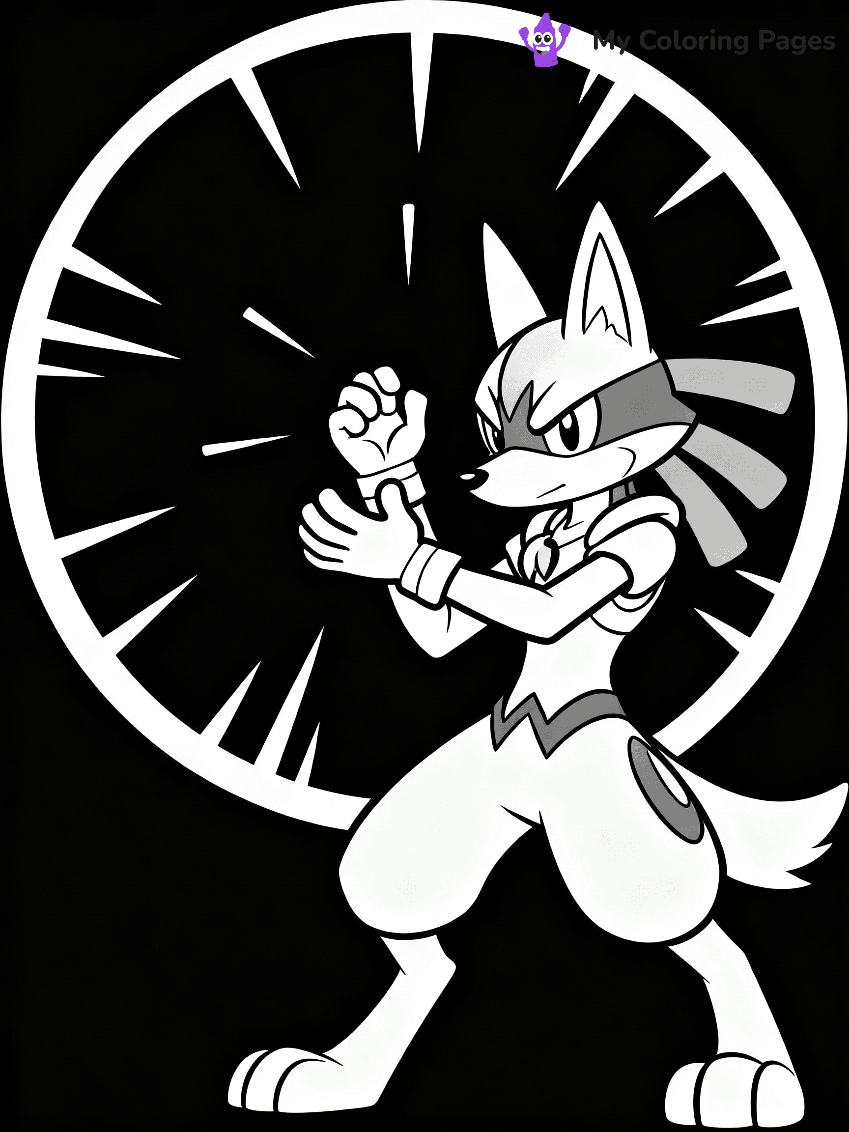 Lucario Coloring Pages - 4