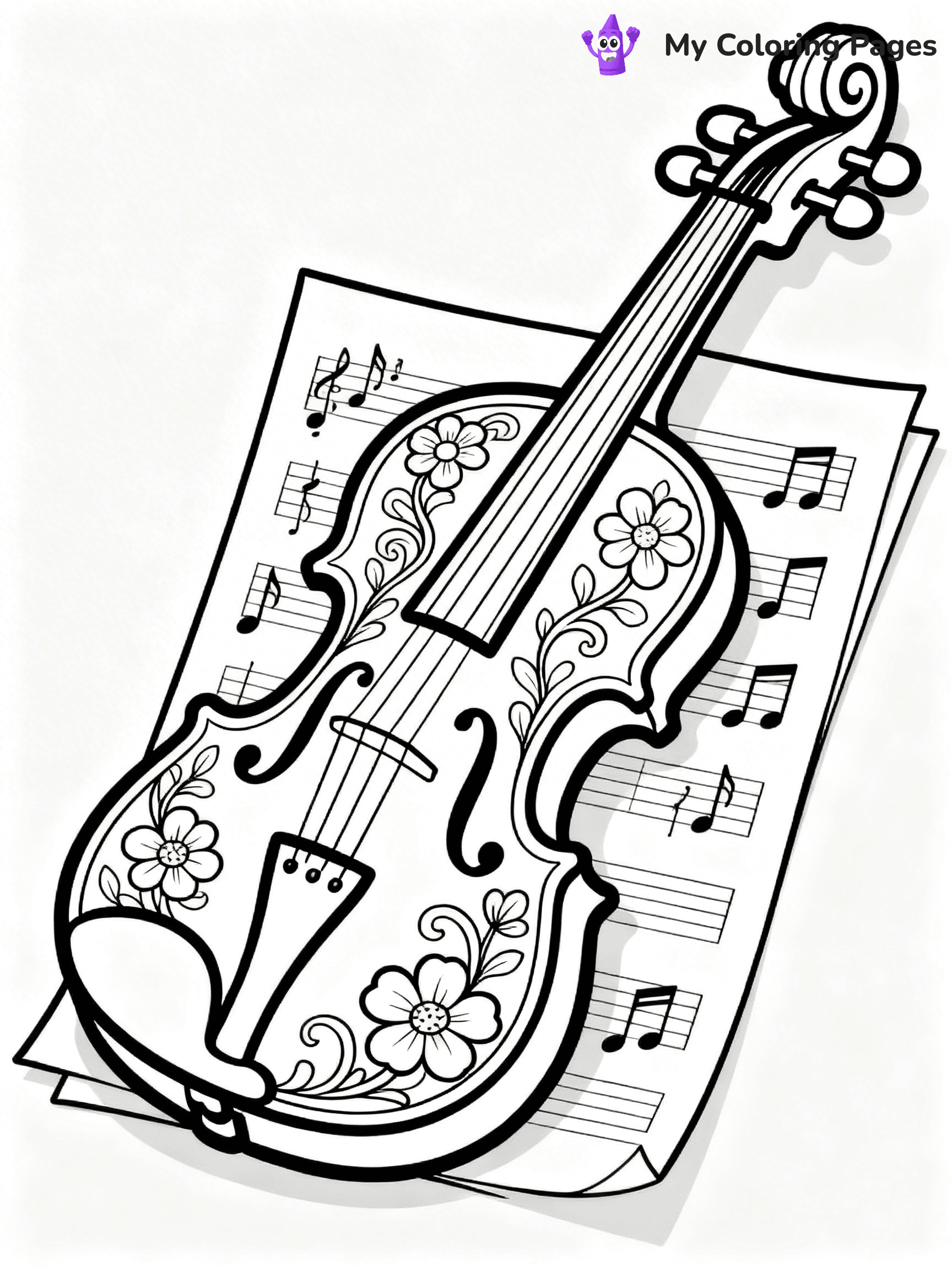 Violin Coloring Pages - 30