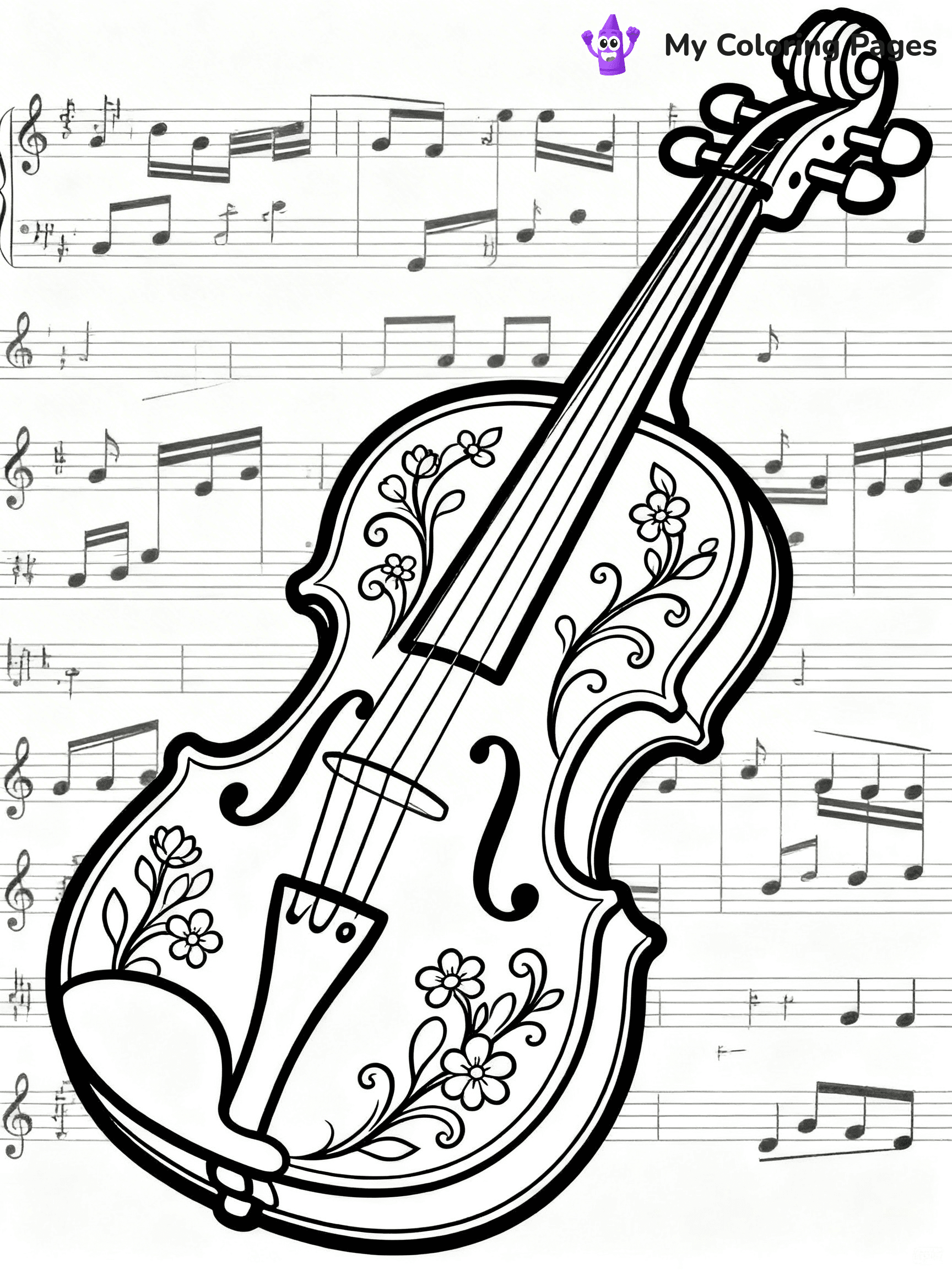 Violin Coloring Pages - 28